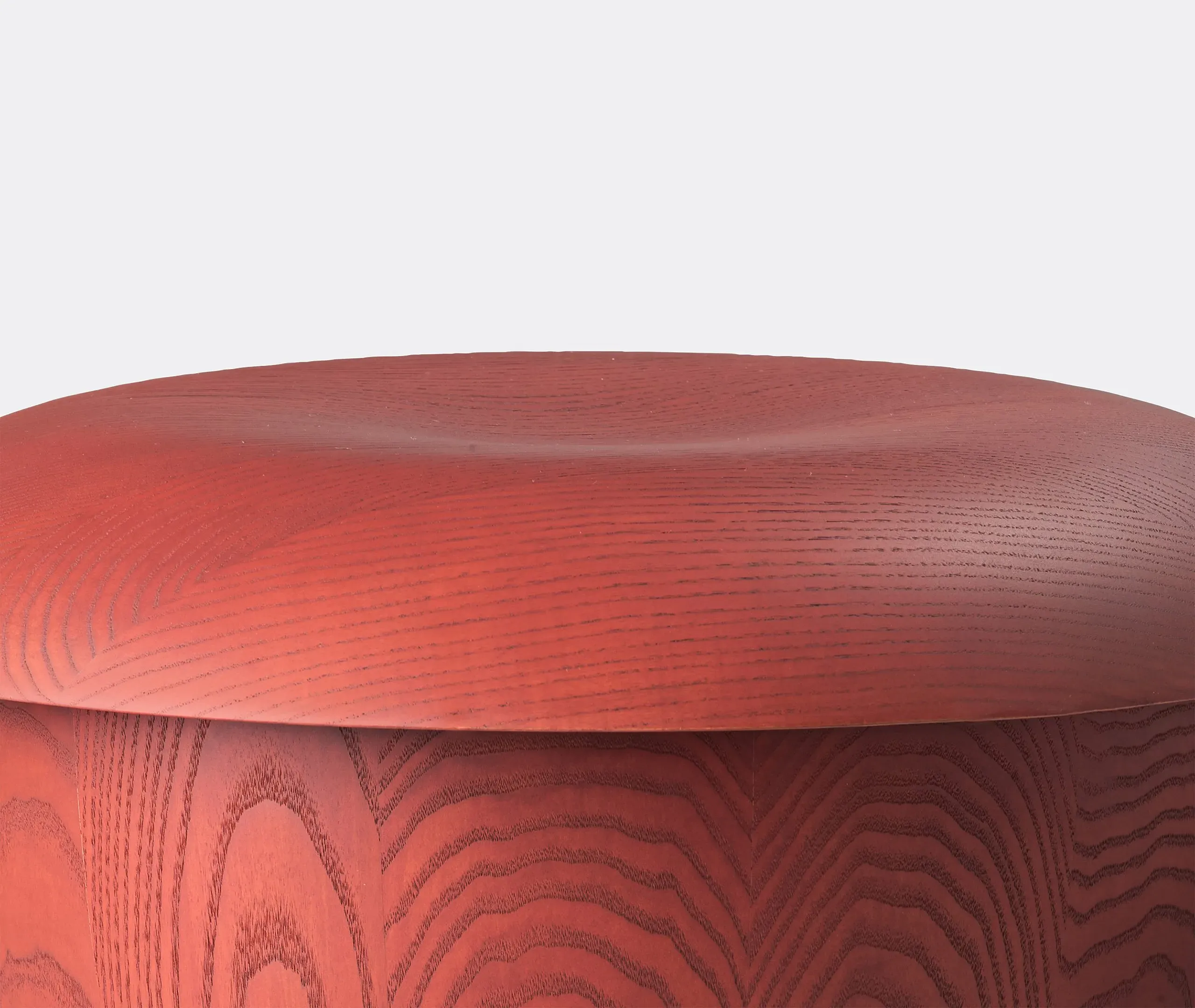 Sculptural Stool - Red, Ash Wood