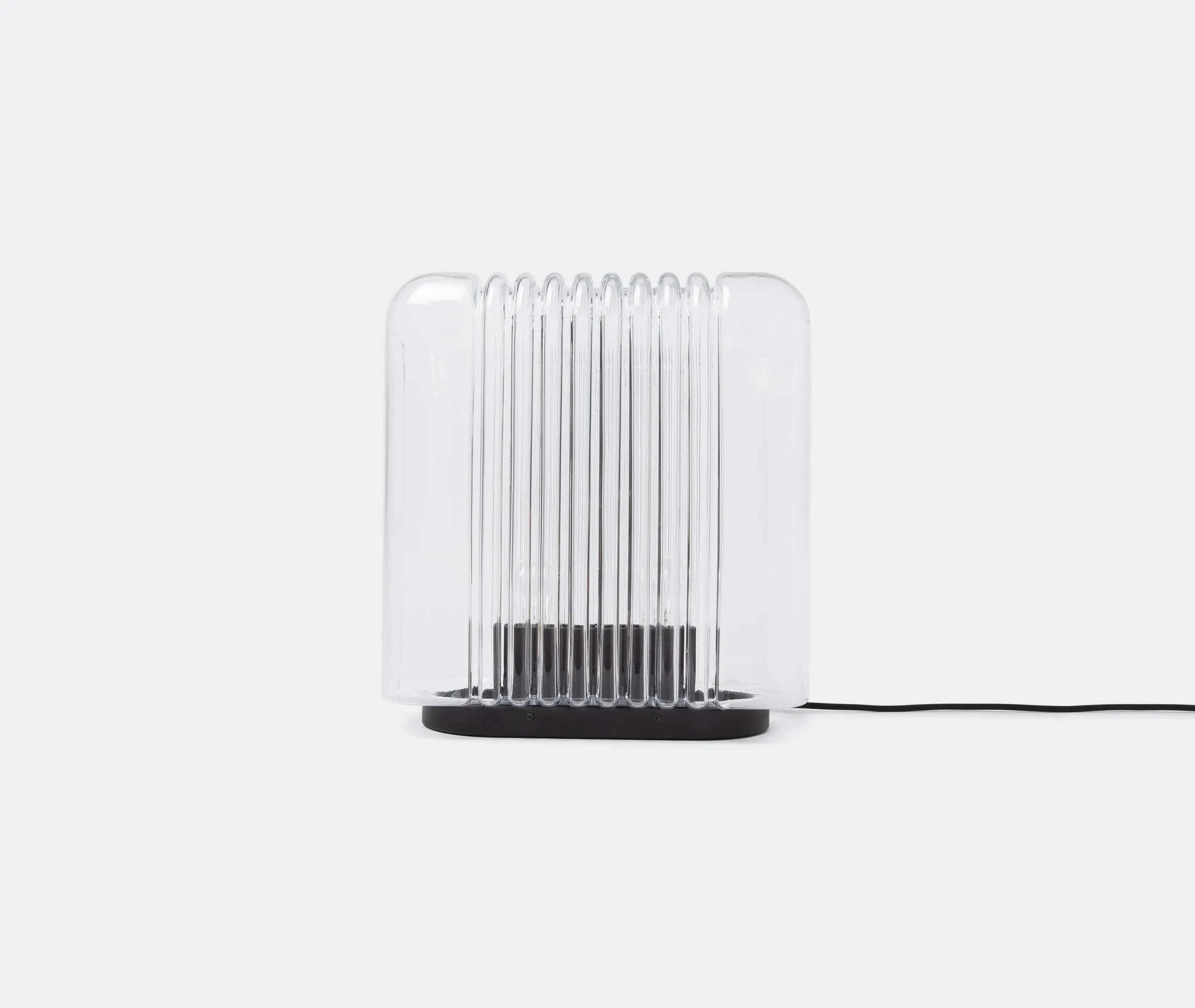 Table Lamp with Cord Dimmer - Black, Glass