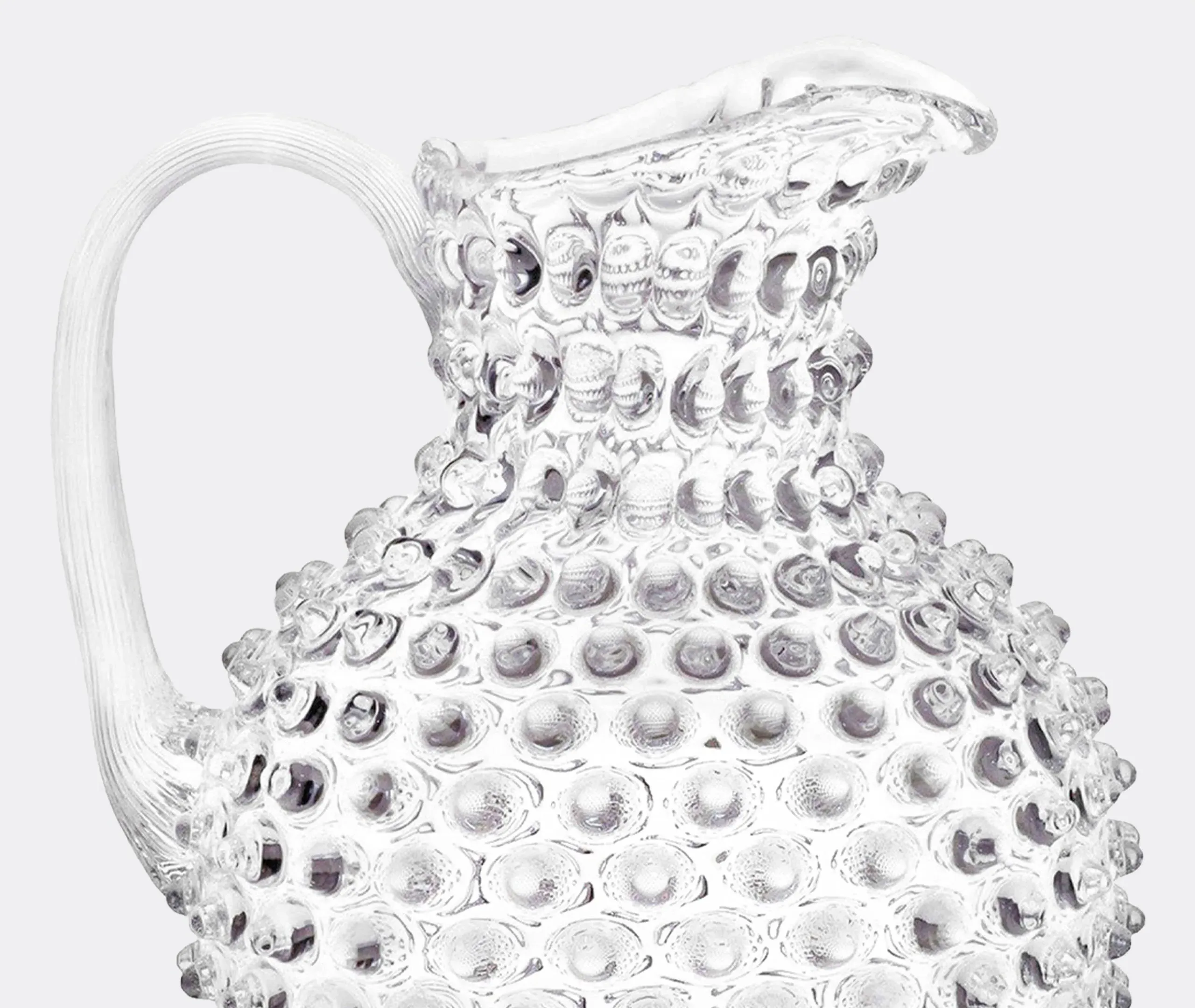 2L Hobnail Jug - Clear, Crystal Glass