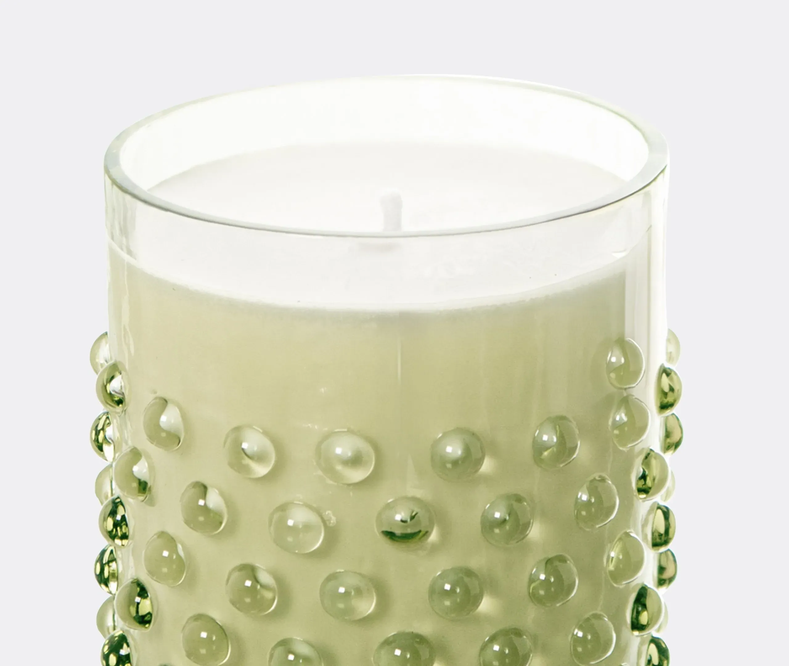 Hobnail Candle Vanilla Fig - Olive Green