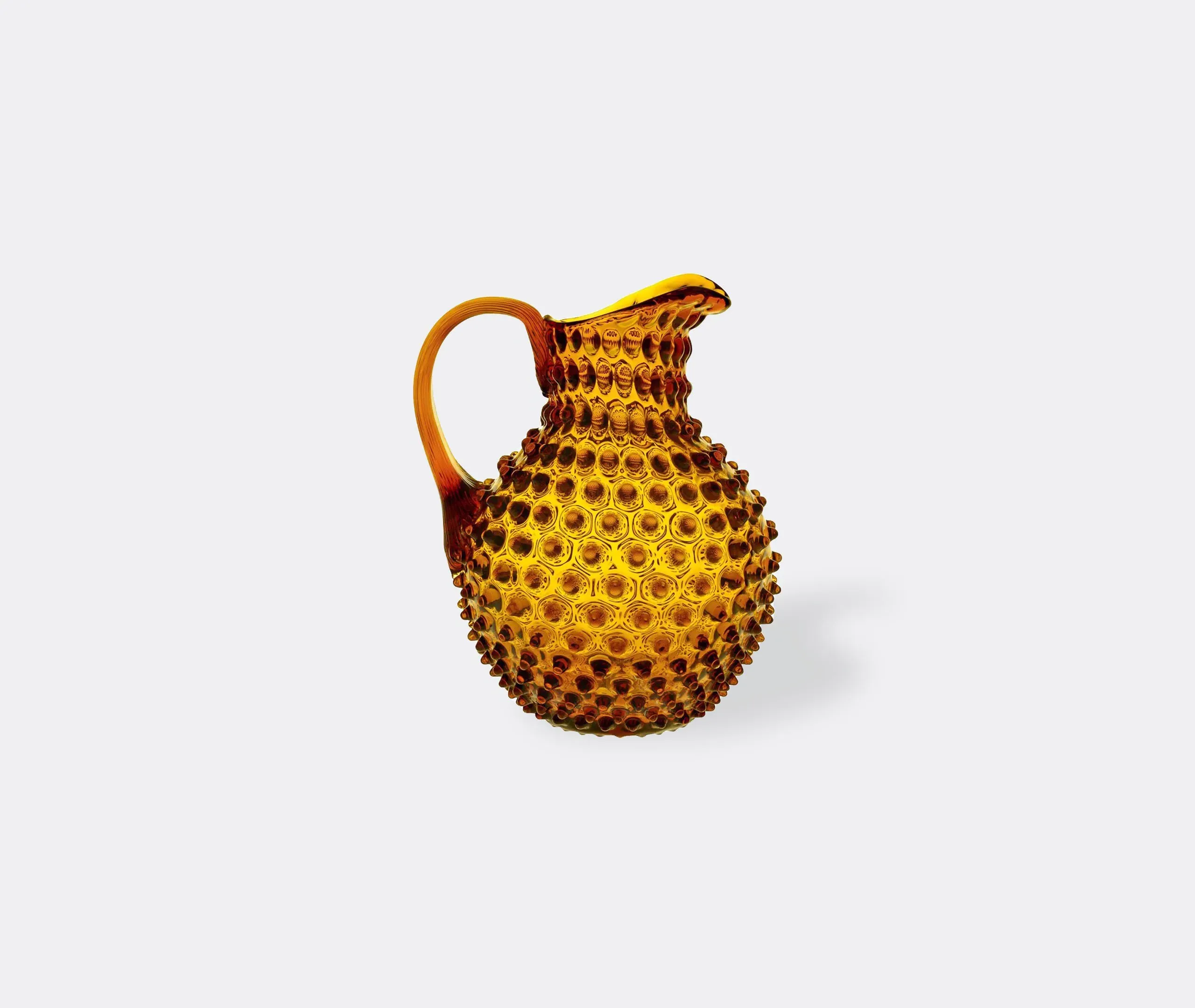 Hobnail Jug with Raised Texture - Amber, Crystal image