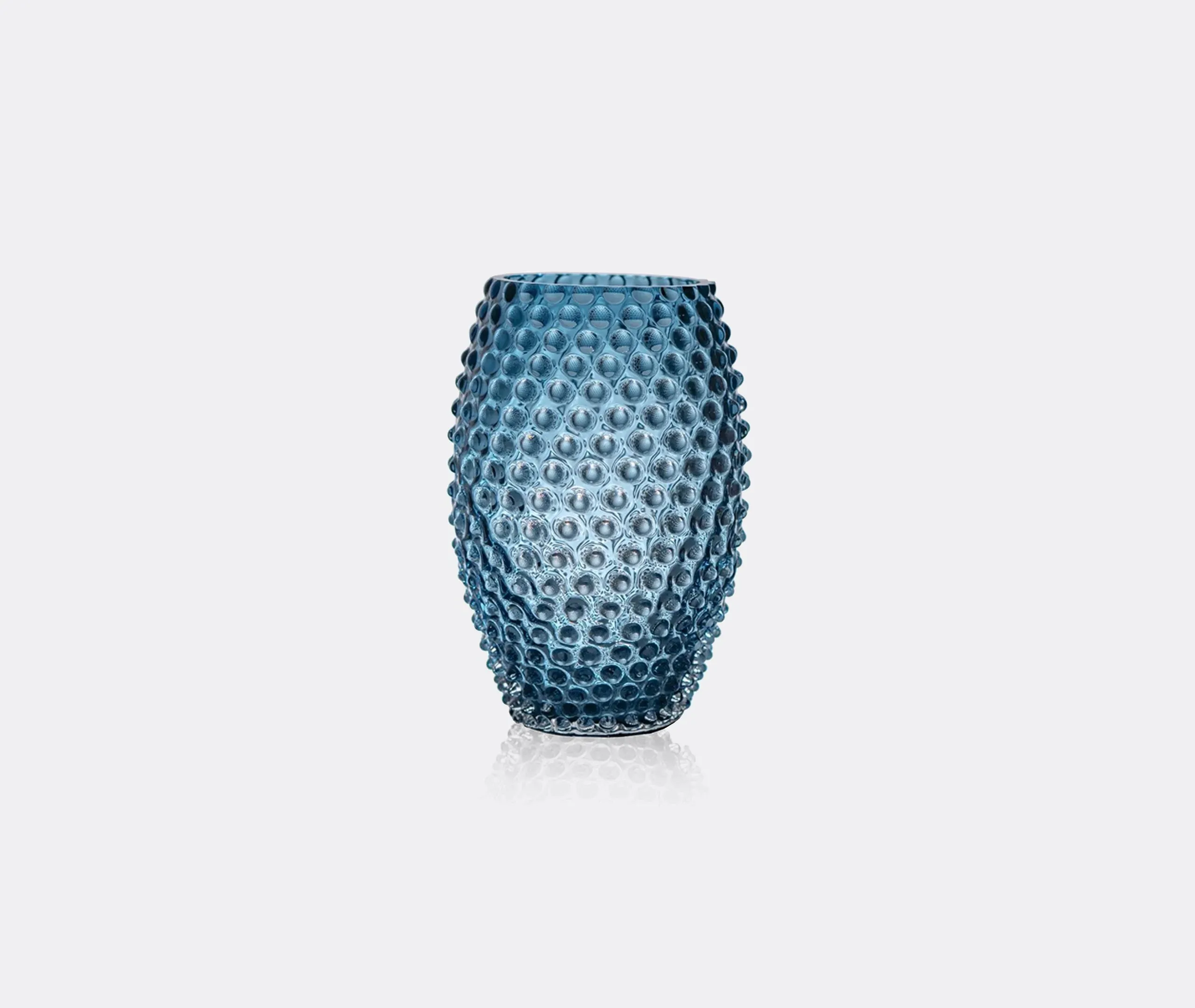 Hobnail Textured Vase - Blue Smoke image