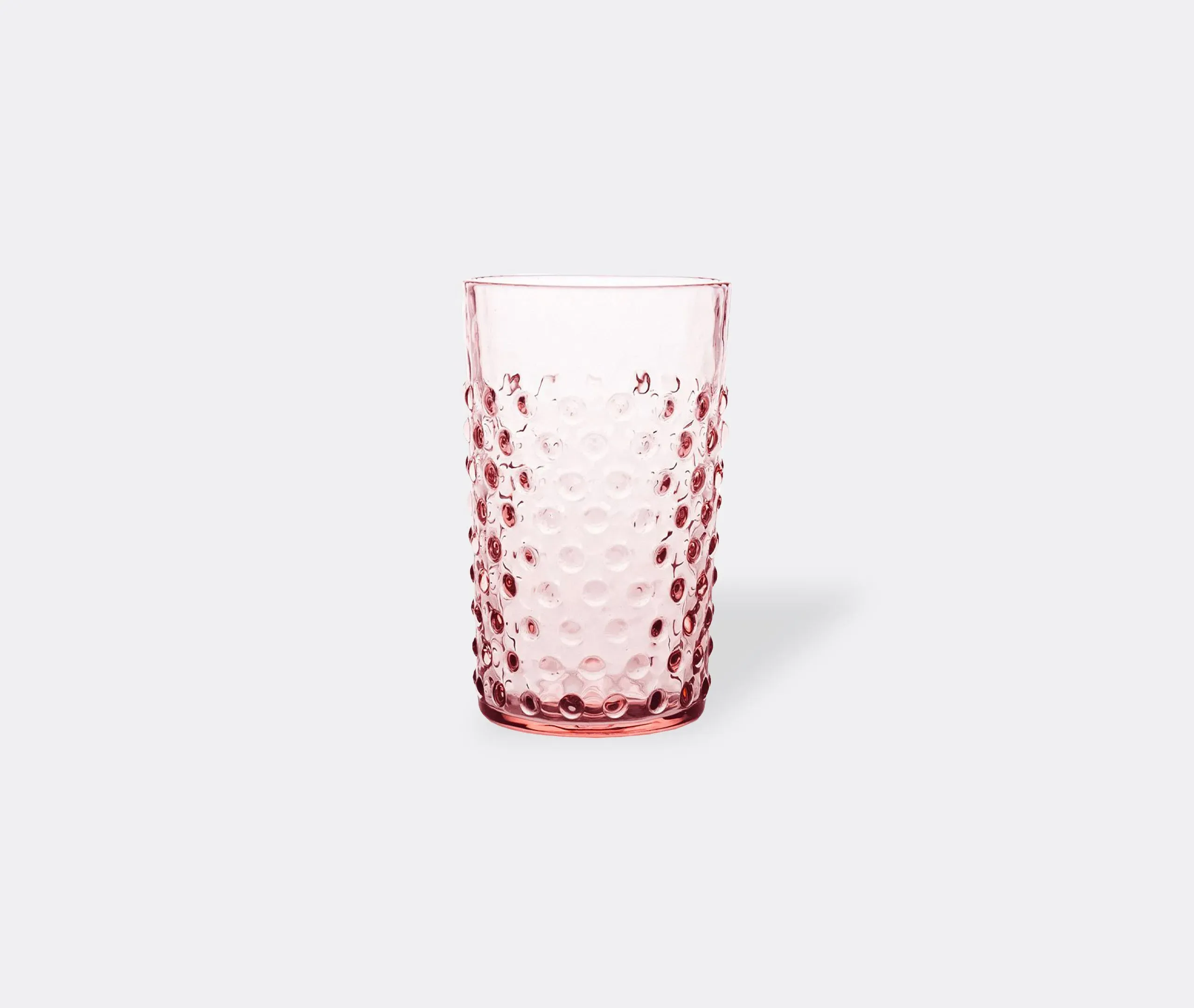 Hobnail Tumblers Set of Six - Pink, Glass