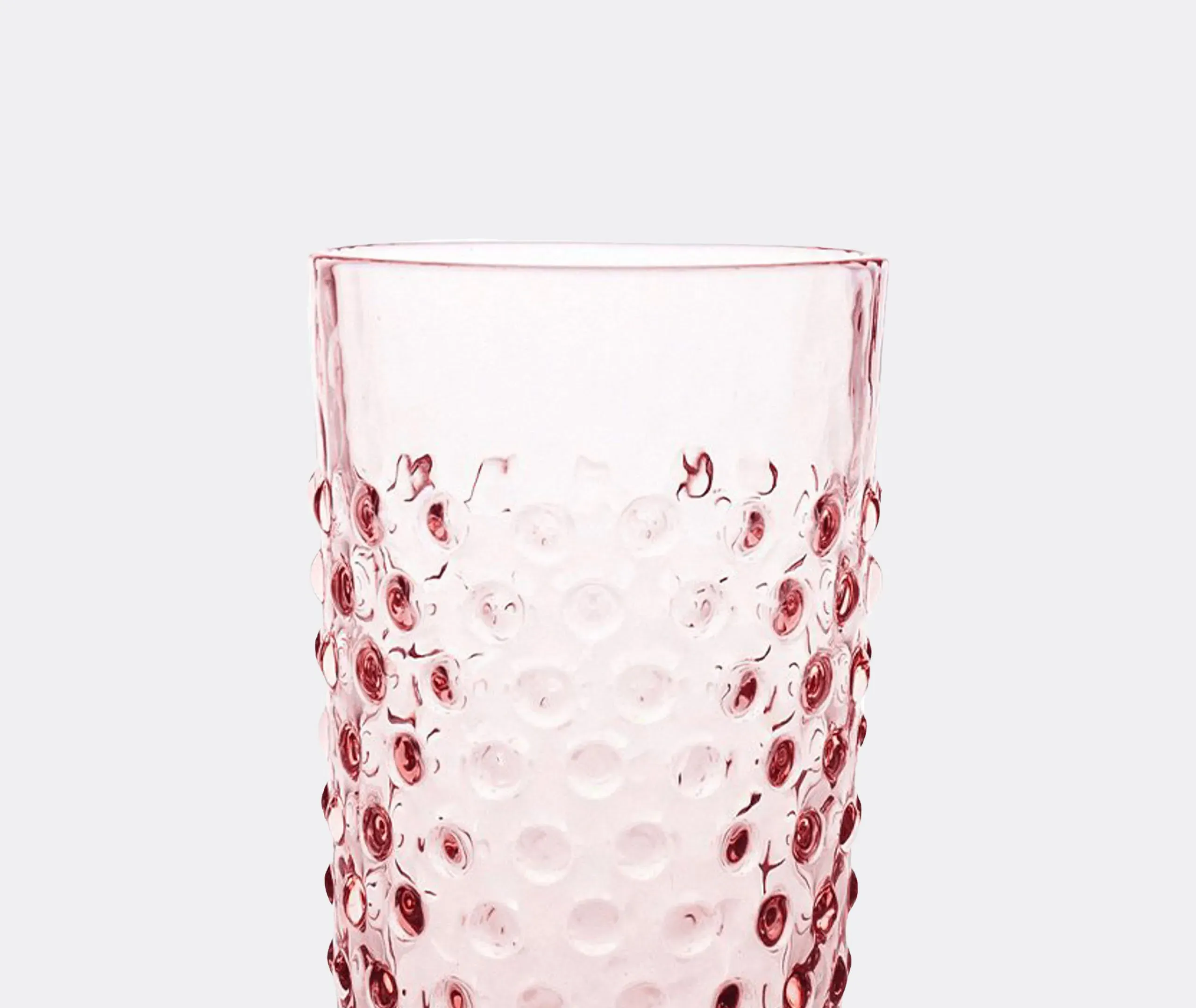 Hobnail Tumblers Set of Six - Pink, Glass
