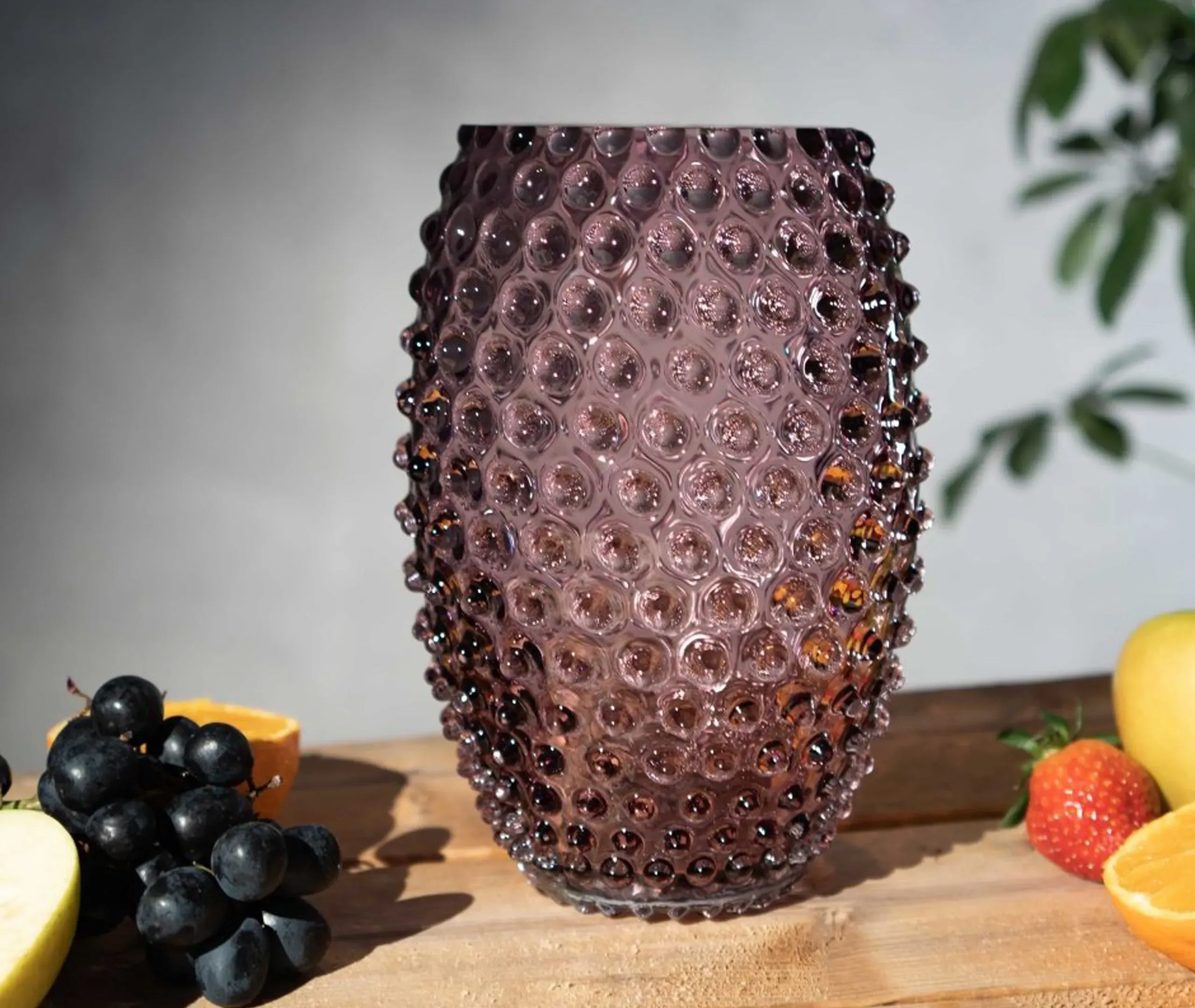 Hobnail Vase - Purple