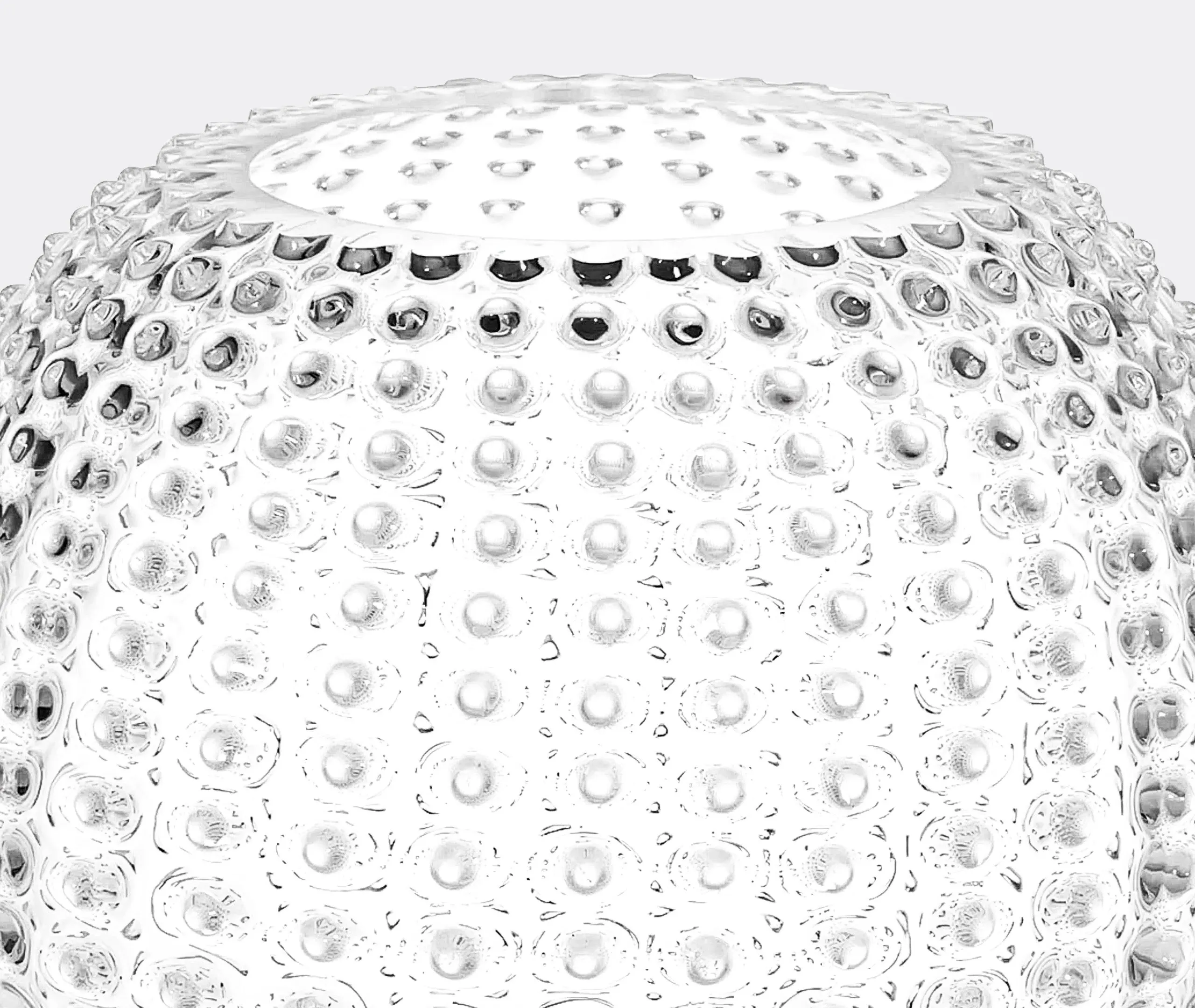 Large Round Hobnail Vase - Clear, Crystal
