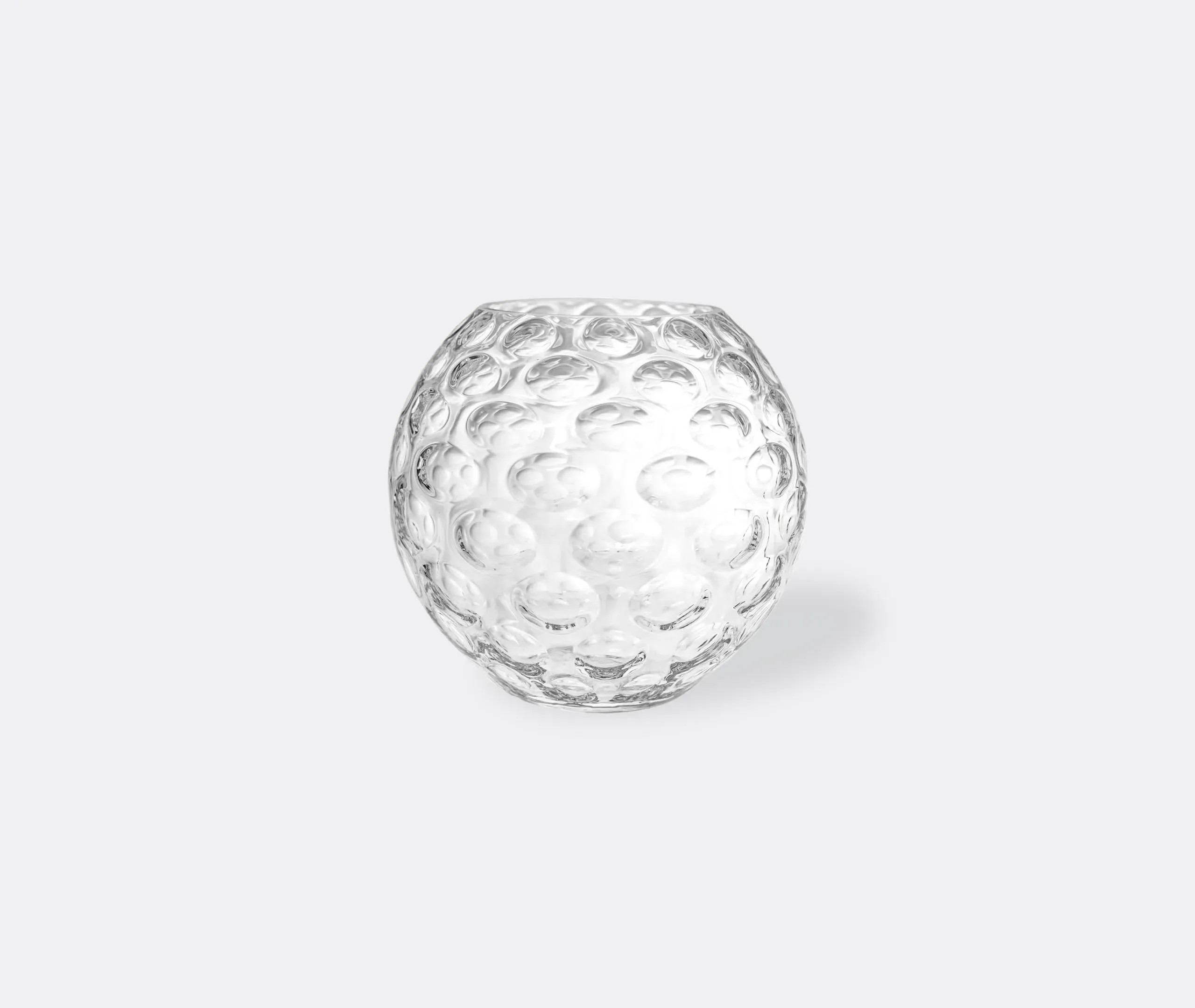 Round Vase with Raised Motif - Clear, Crystal image