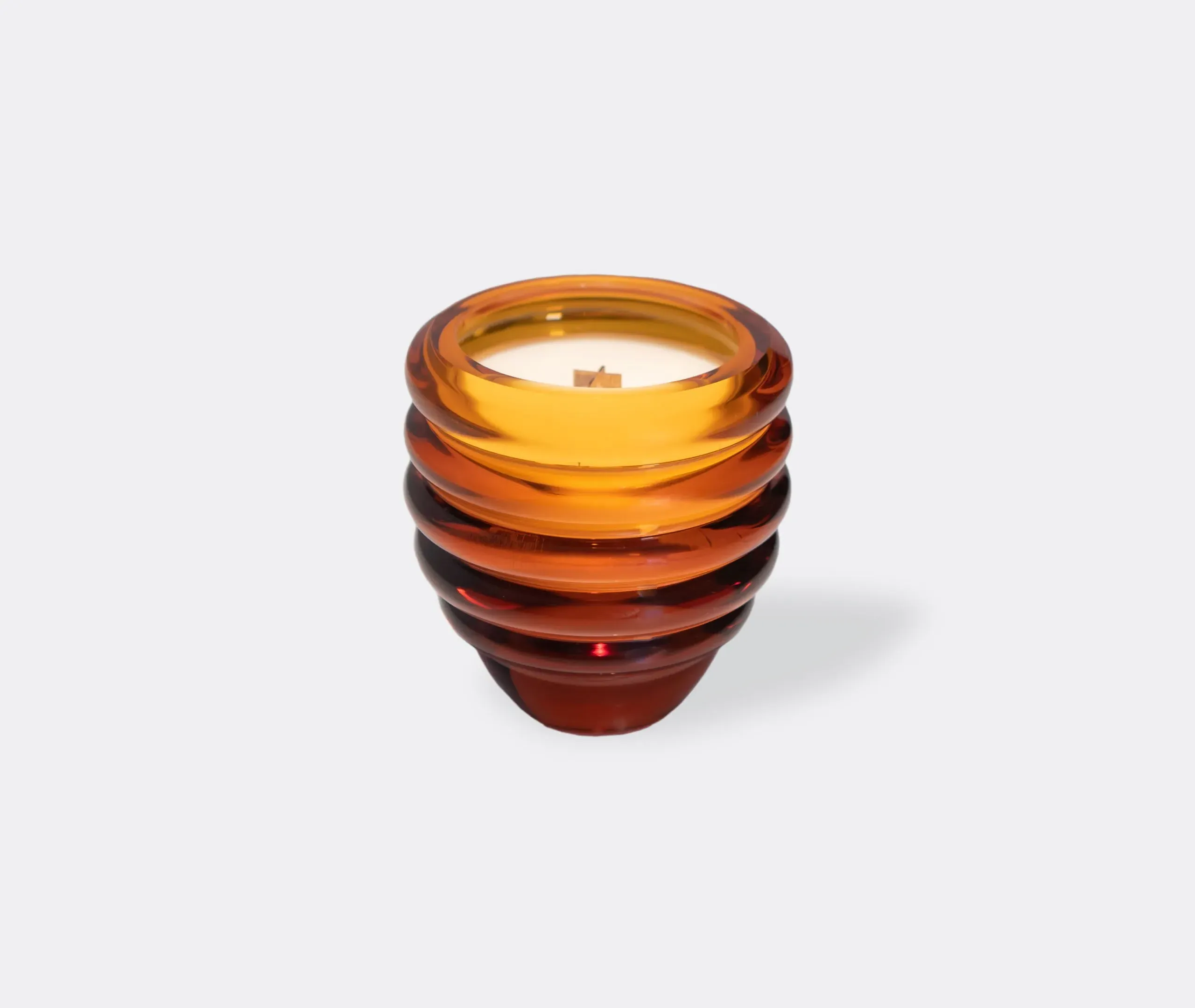 Scented Candle with Wooden Wick - Amber image