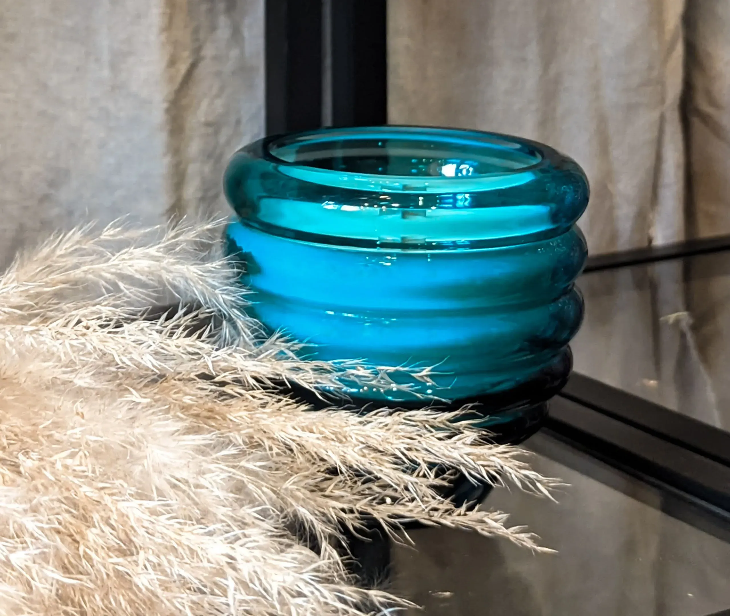 Scented Candle with Wooden Wick - Aquamarine