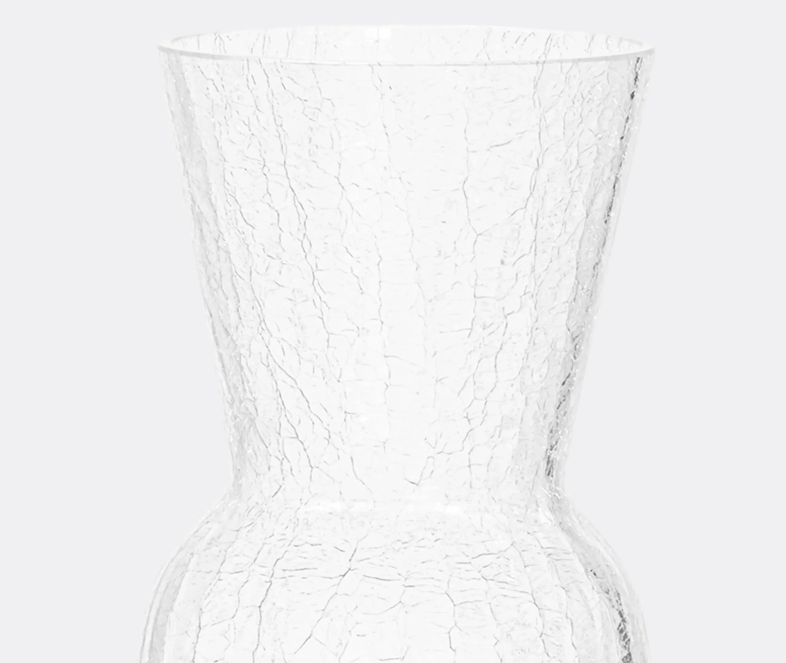 Tall Felicity Vase - Clear, Crackle Glass