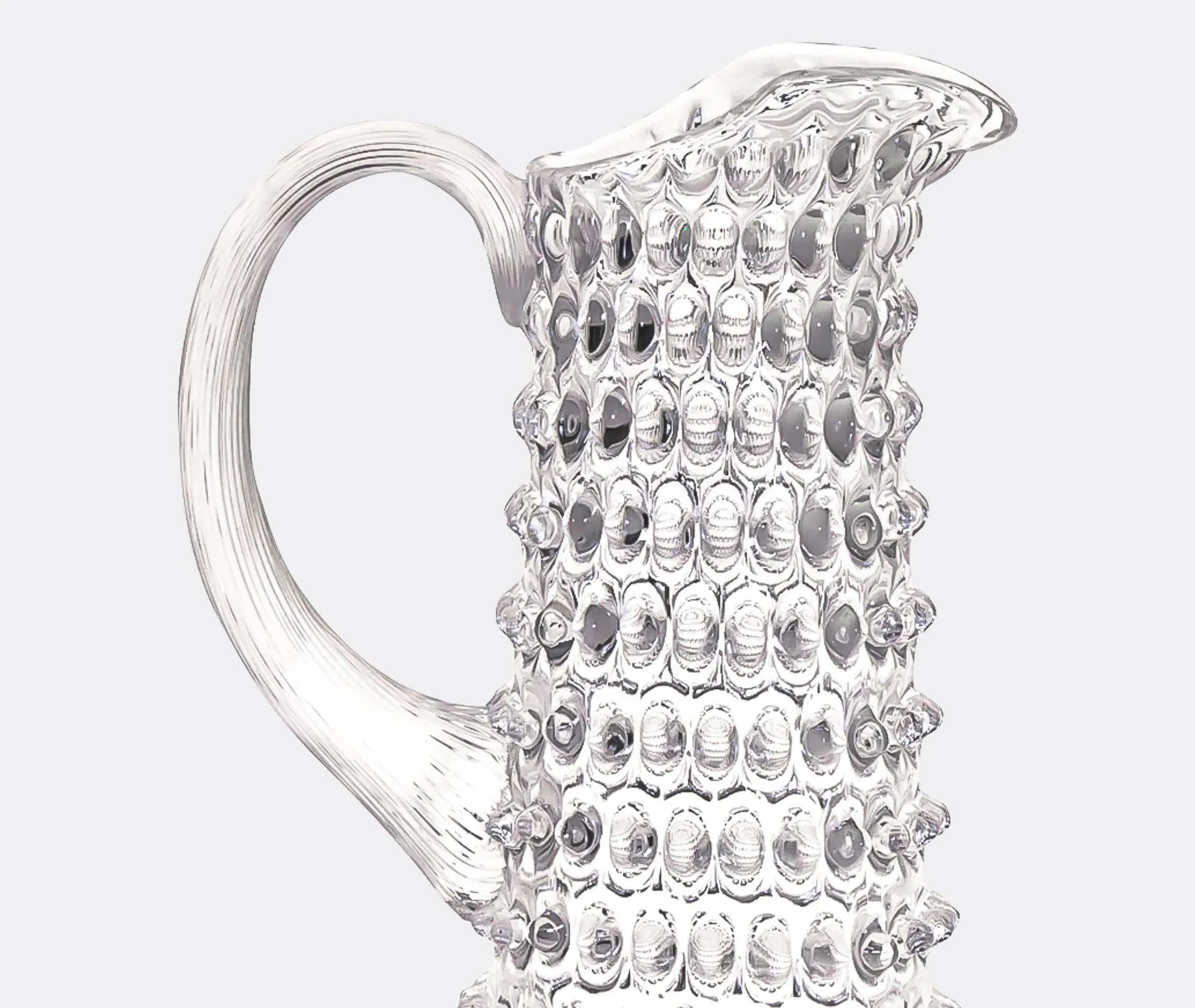 Tall Hobnail Jug - Clear, Crystal Glass