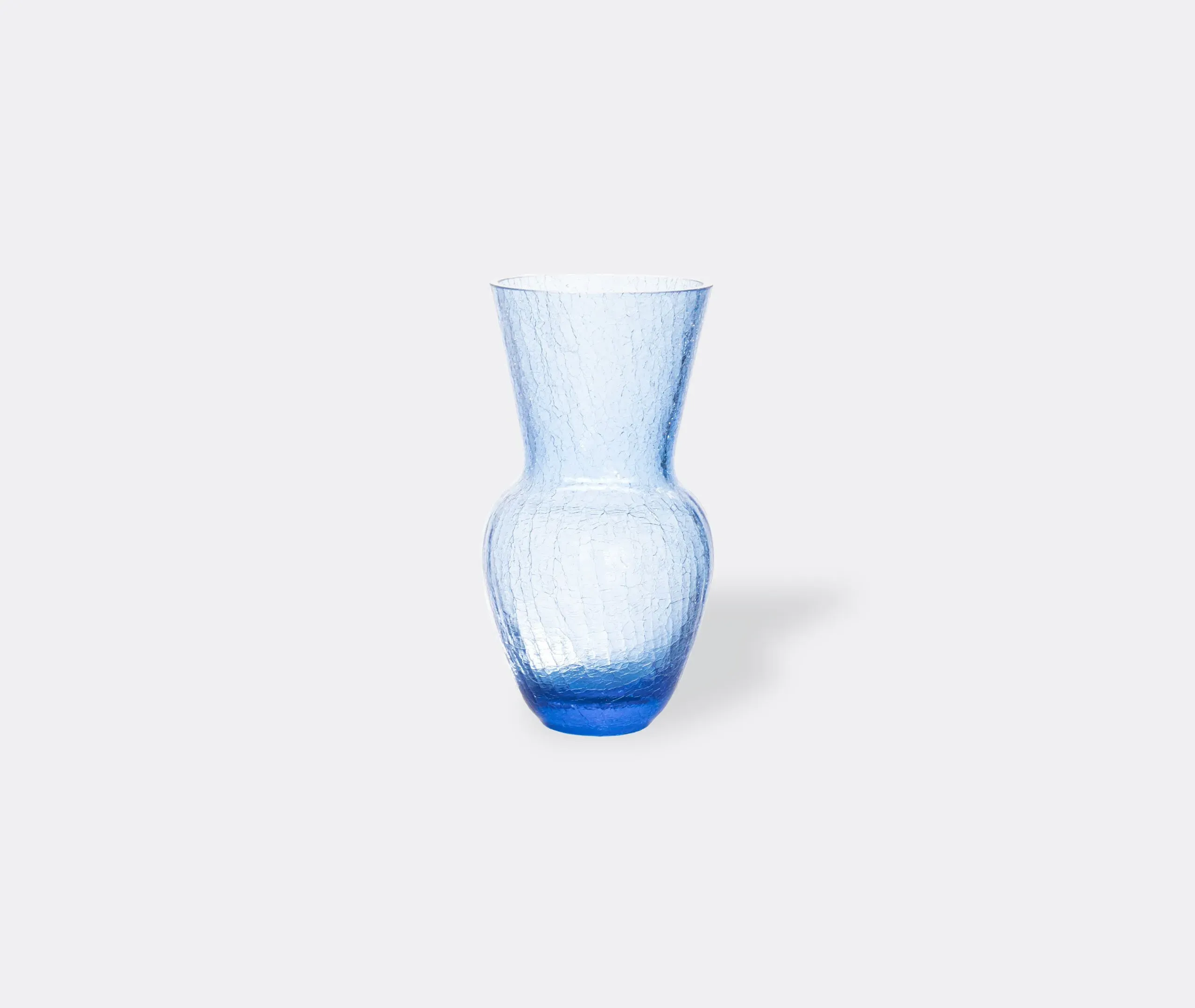 Tall Vase with Crackle Effect - Blue, Glass image