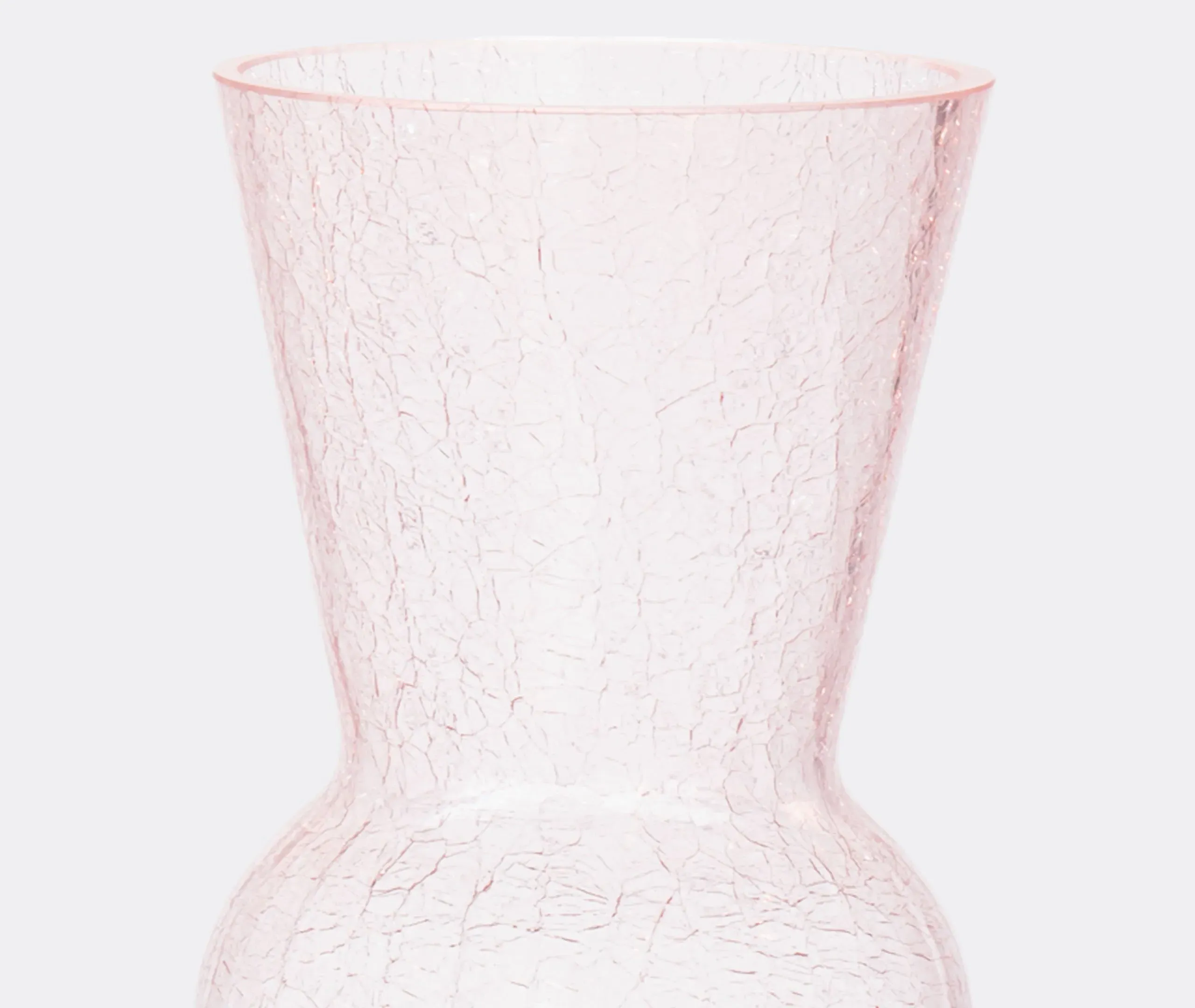Tall Vase with Crackle Effect - Pink, Glass