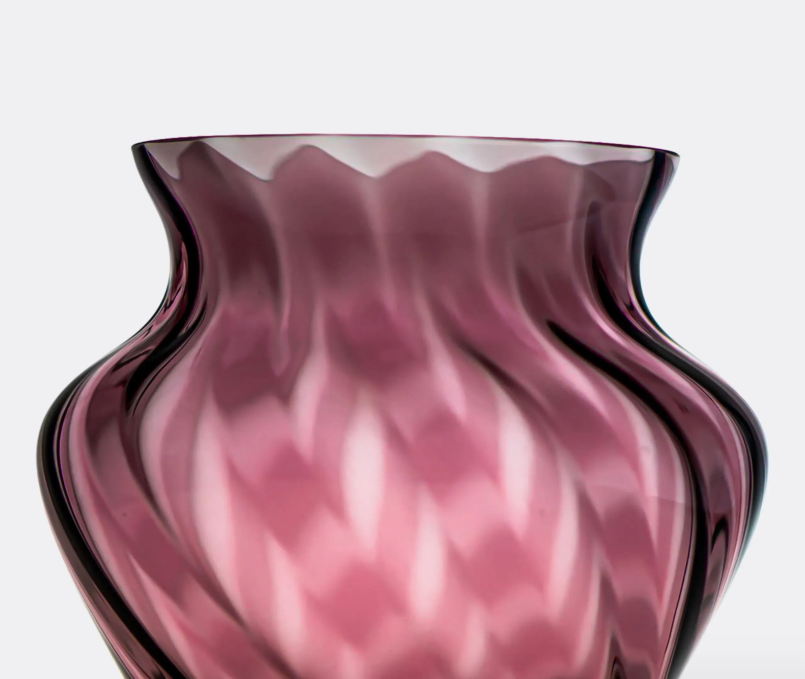 Textured Vase with Curved Design - Violet