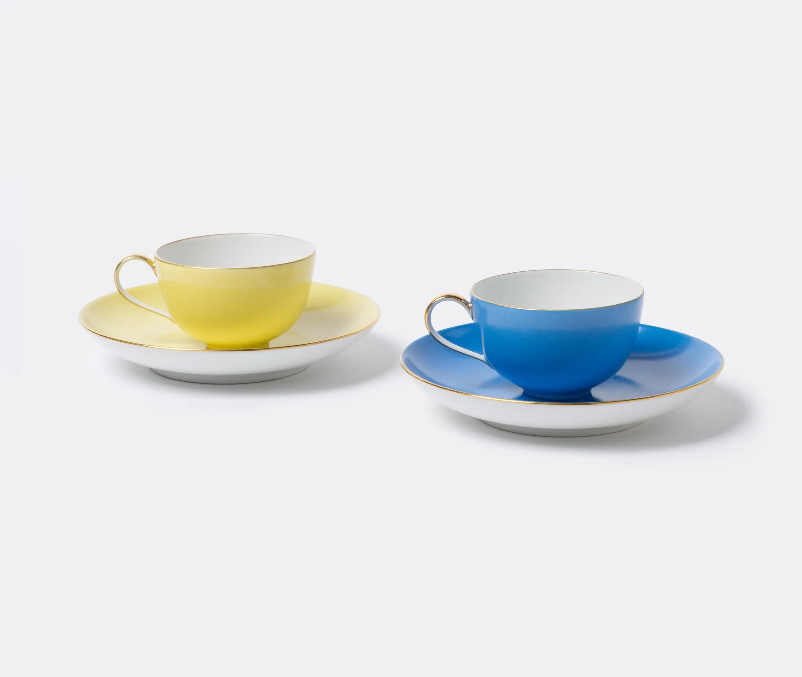 2-Piece Espresso Set with Saucers - Multi, Porcelain