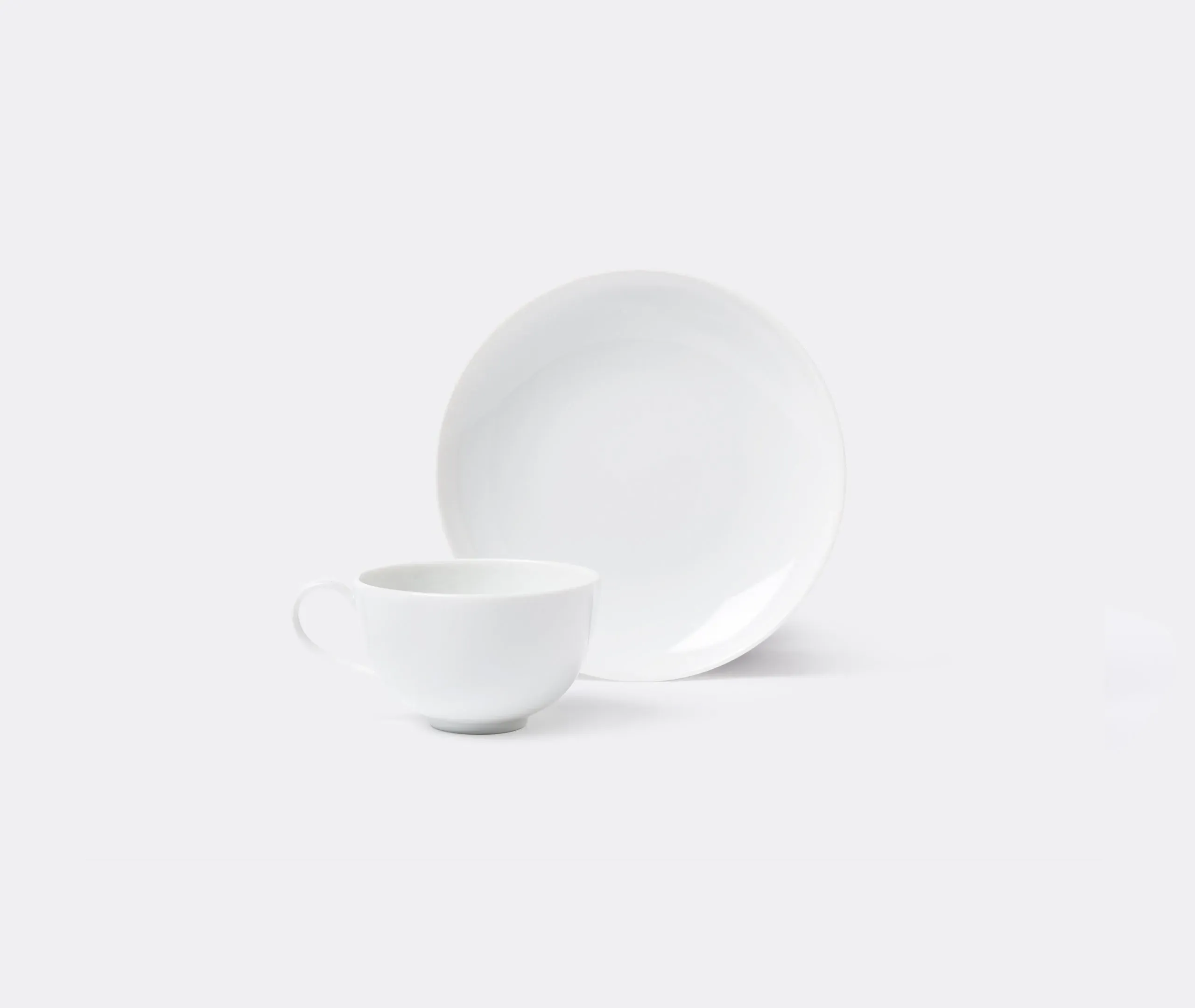 2-Piece Espresso Set with Saucers - White, Porcelain