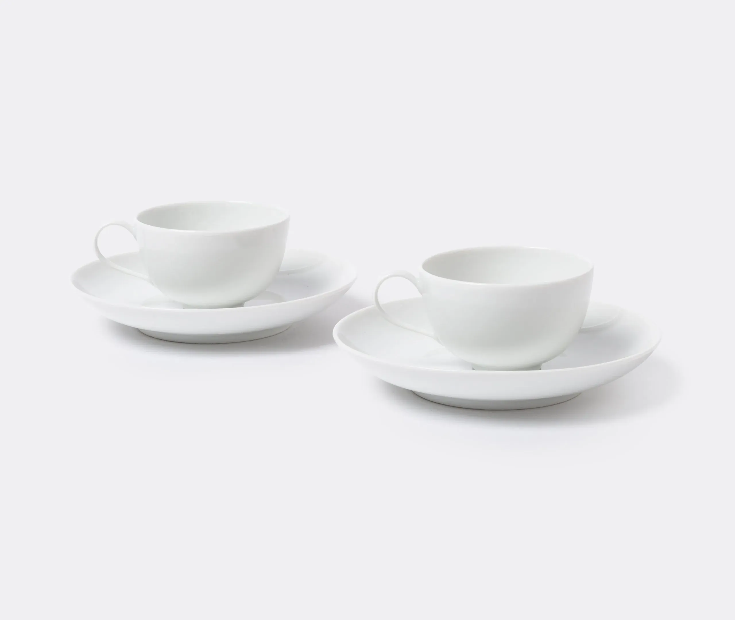 2-Piece Espresso Set with Saucers - White, Porcelain image