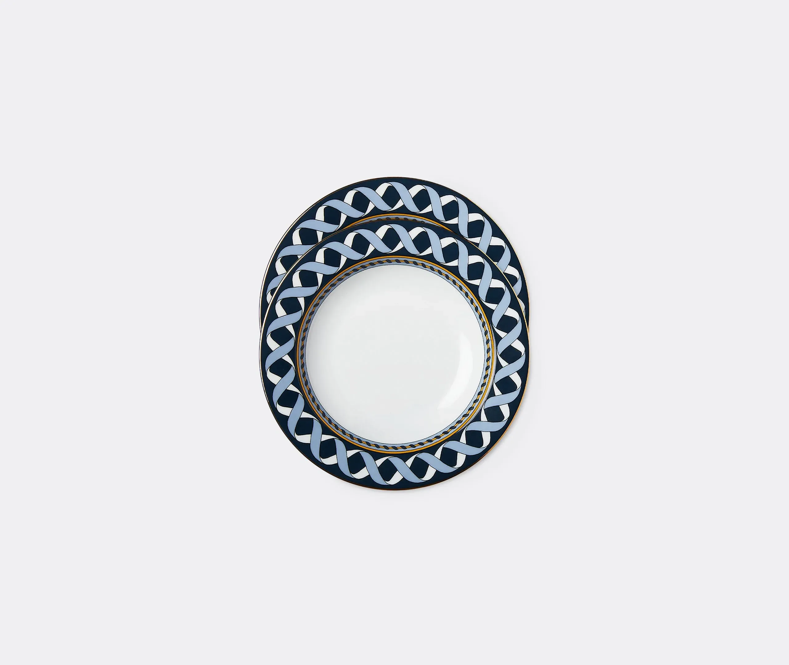 2-Piece Soup Plate Set - Blue, Porcelain