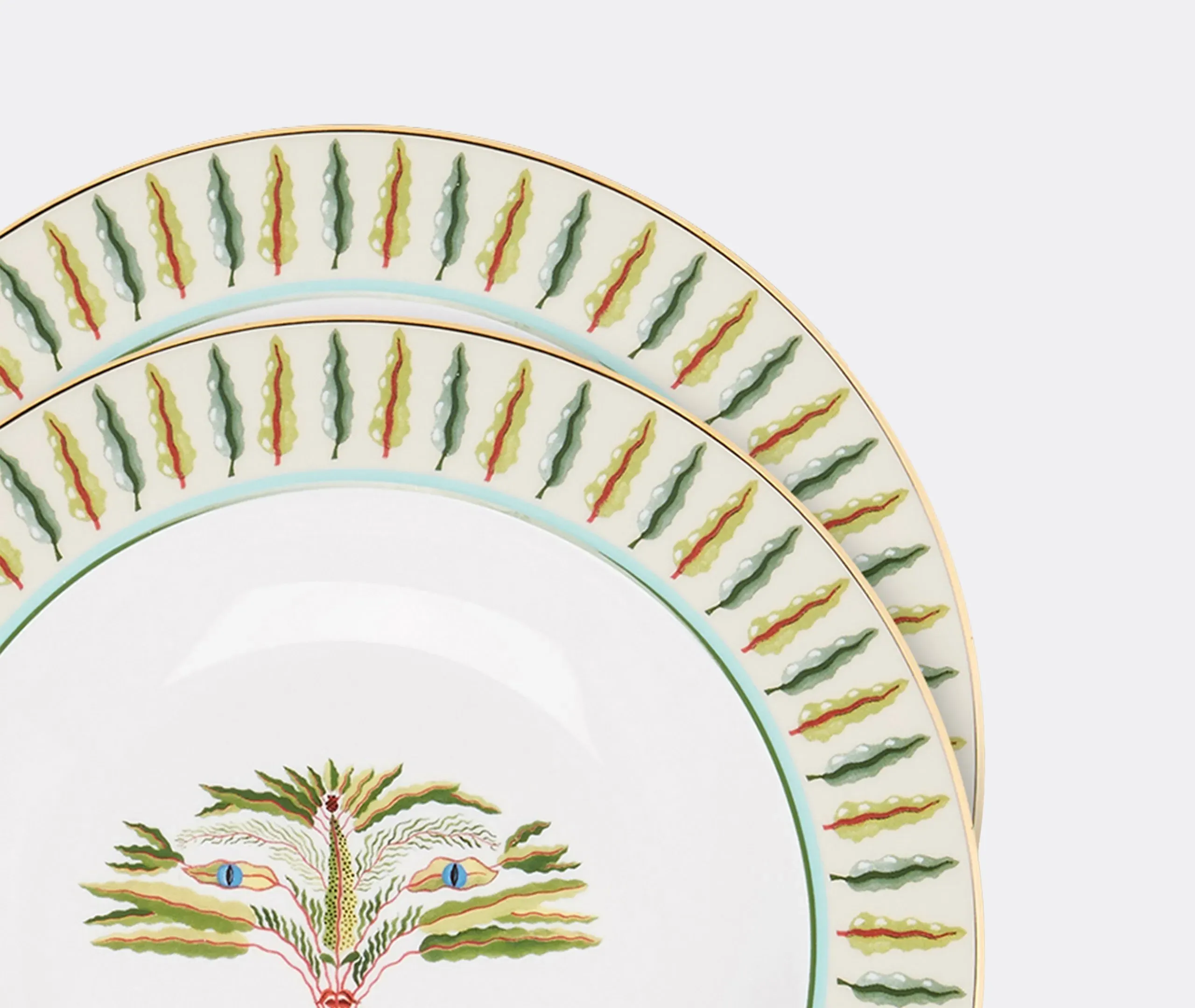 2-Piece Soup Plate Set - Multicolor, Porcelain