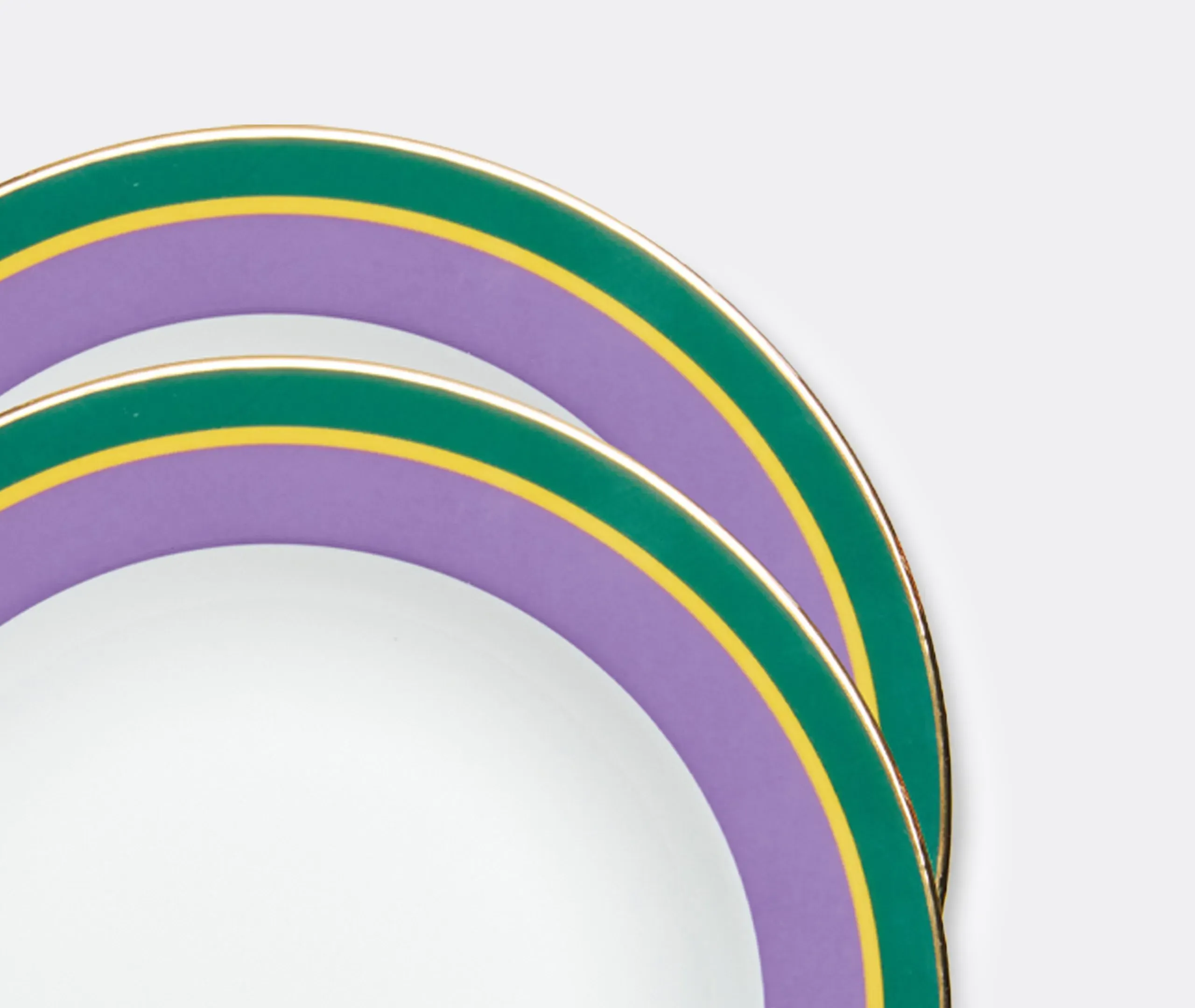 2-Piece Soup Plate Set - Purple, Porcelain