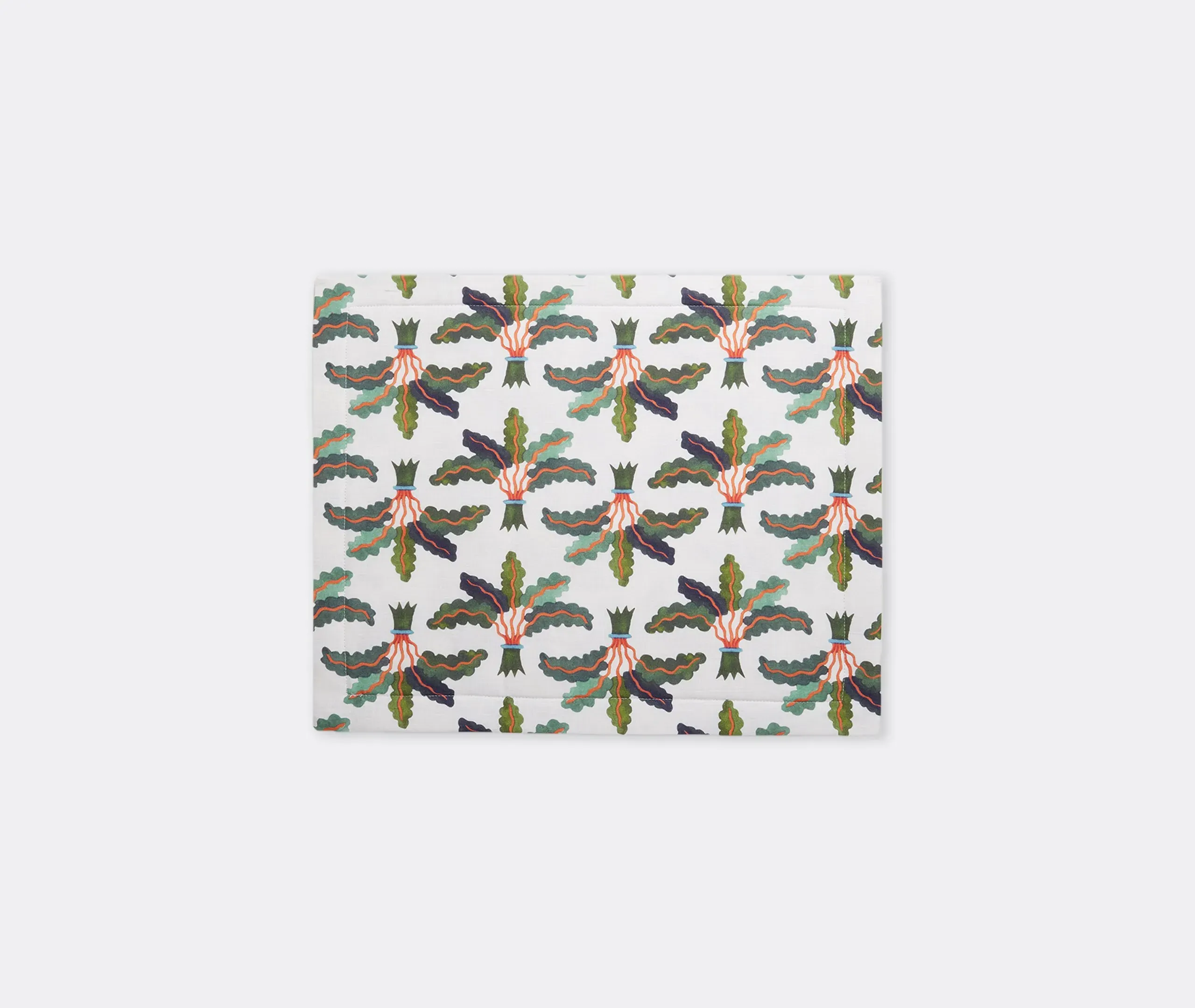2-Piece Tablemat Set with Palm Print - Multicolor image
