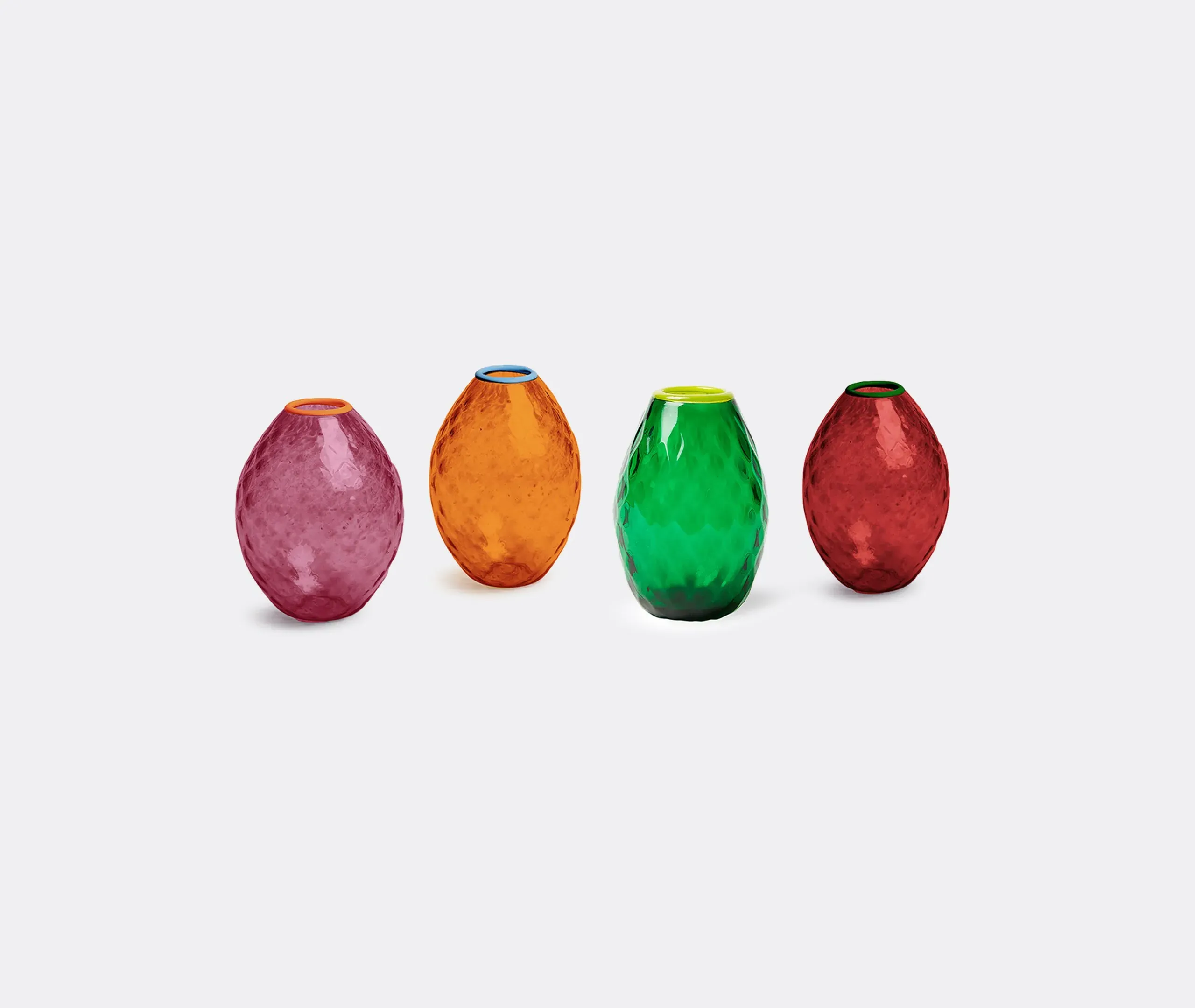 4-Piece Egg Vase Set - Multicolor, Murano Glass