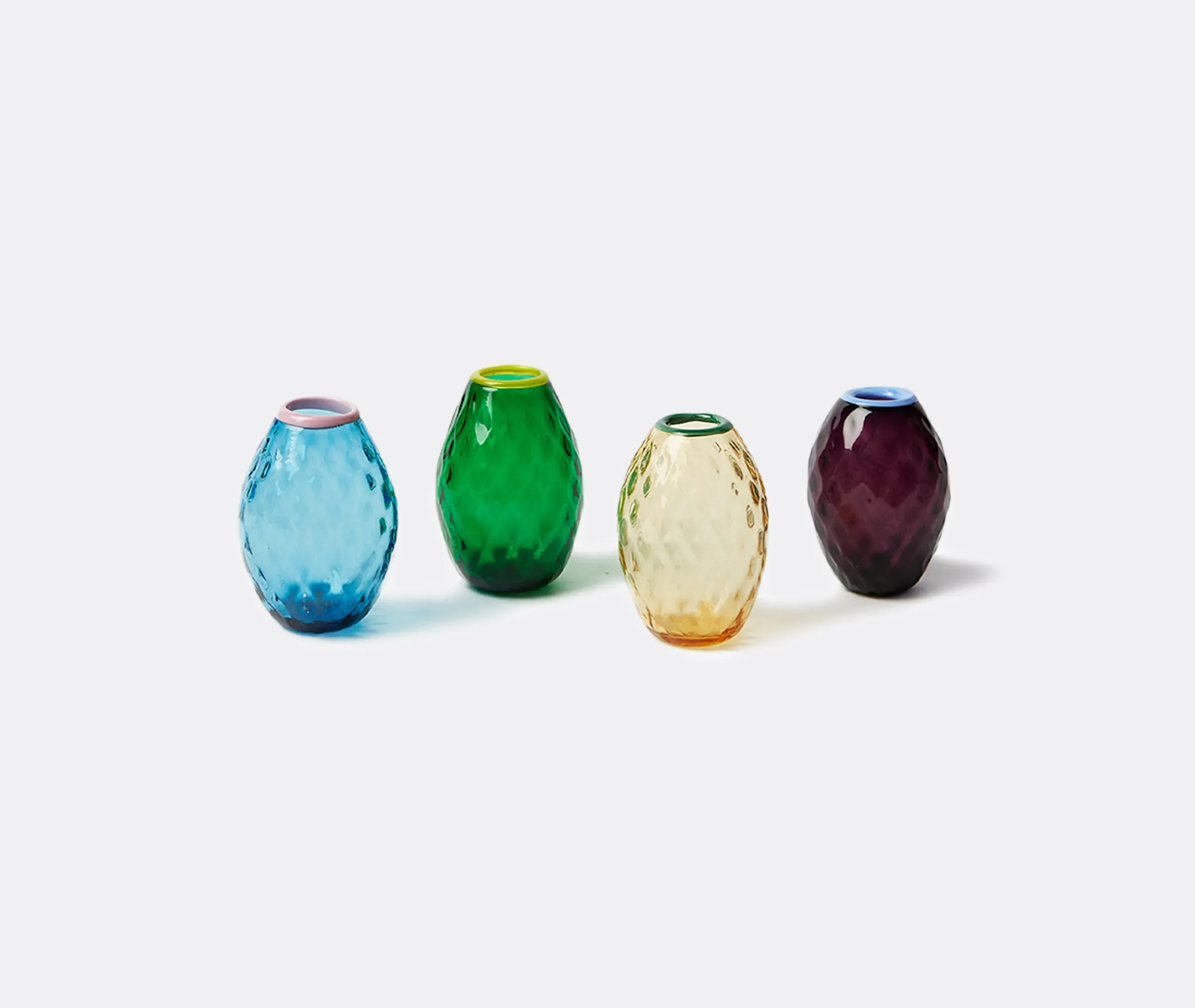 4-Piece Egg Vase Set - Multicolor, Murano Glass image