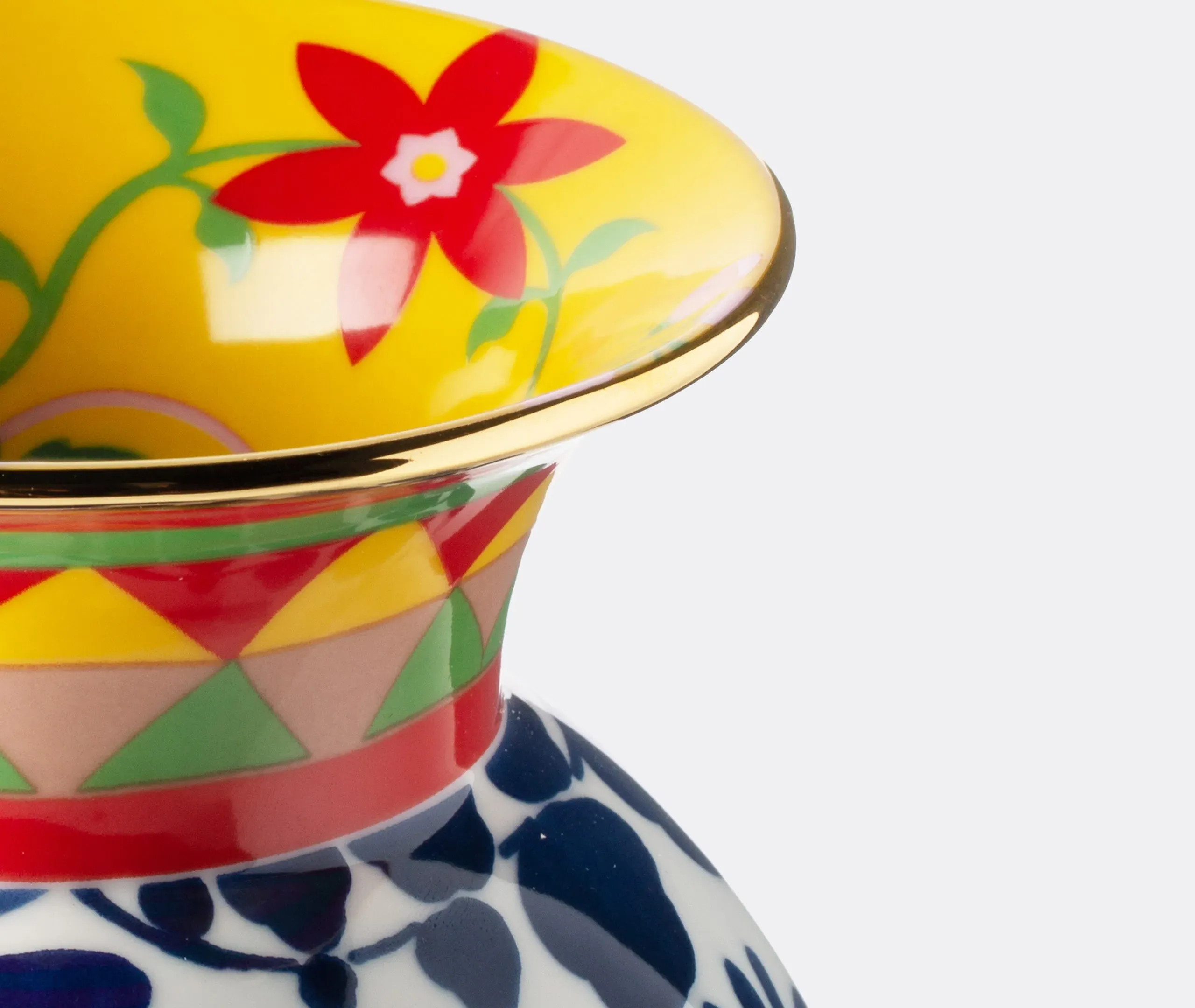 Amphora Wildbird Tall Vase - Blue