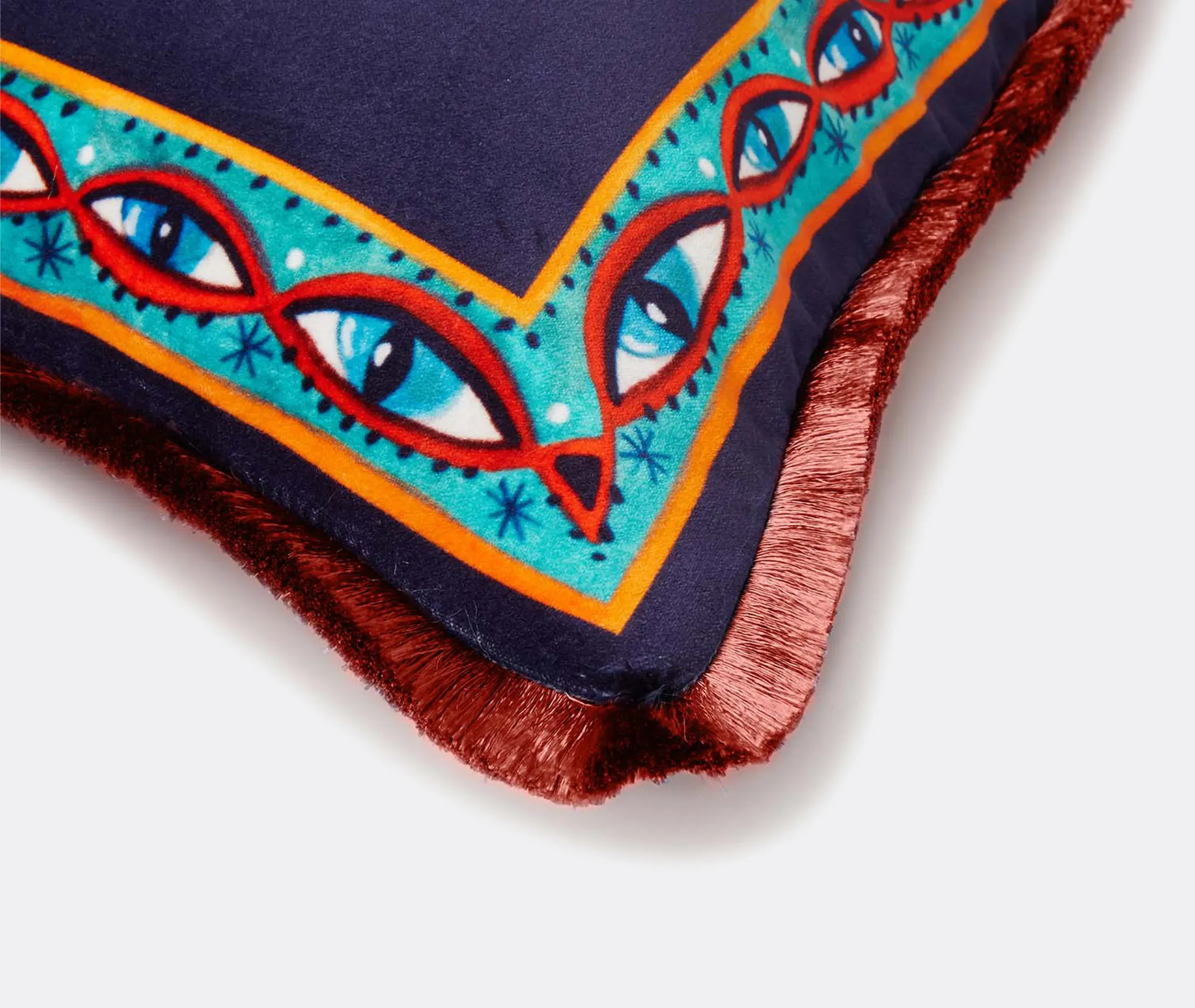 Angel Velvet Cushion - Multicolour alternate view