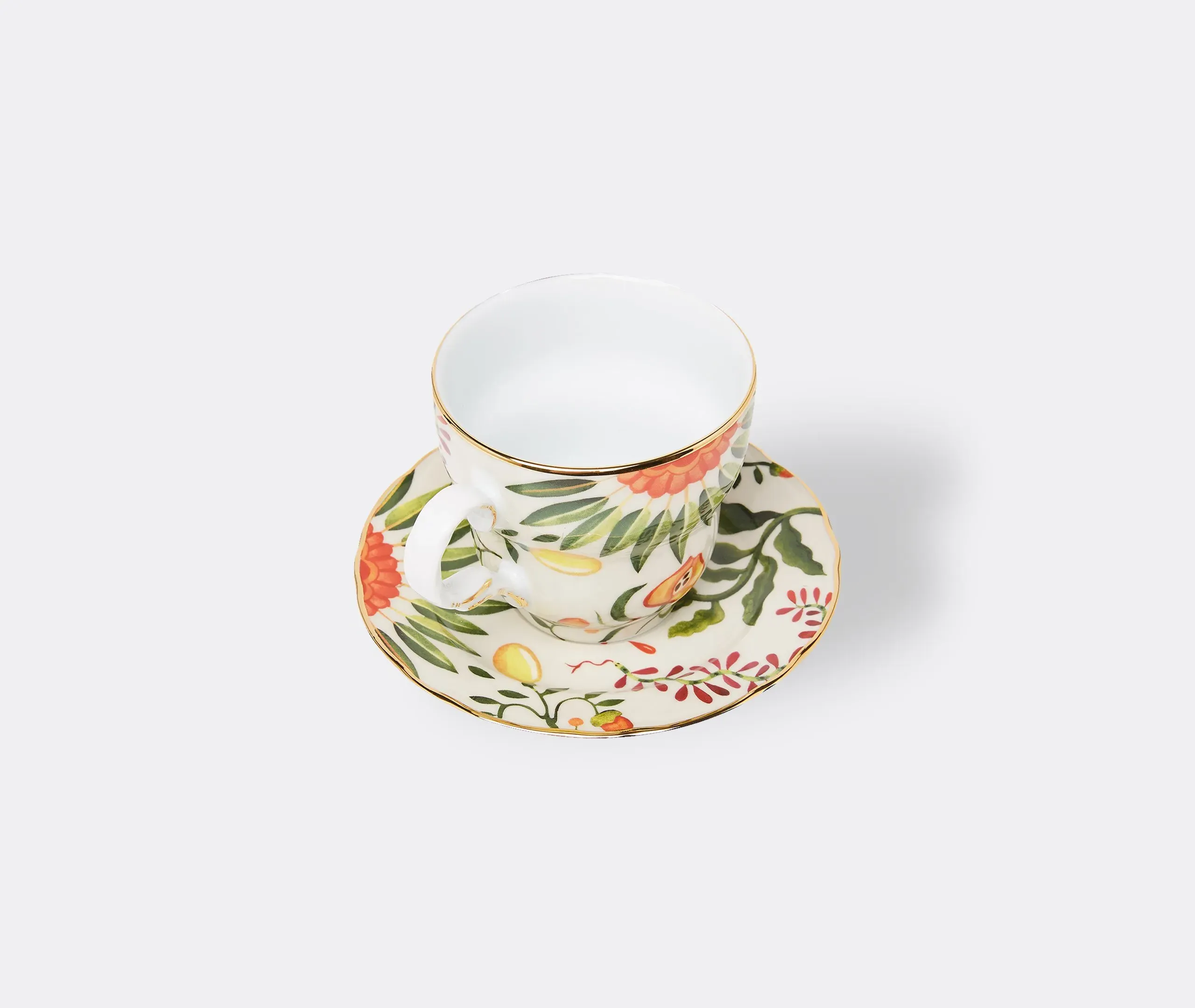 Big Mama Cup and Saucer Set - Multicolor, Porcelain