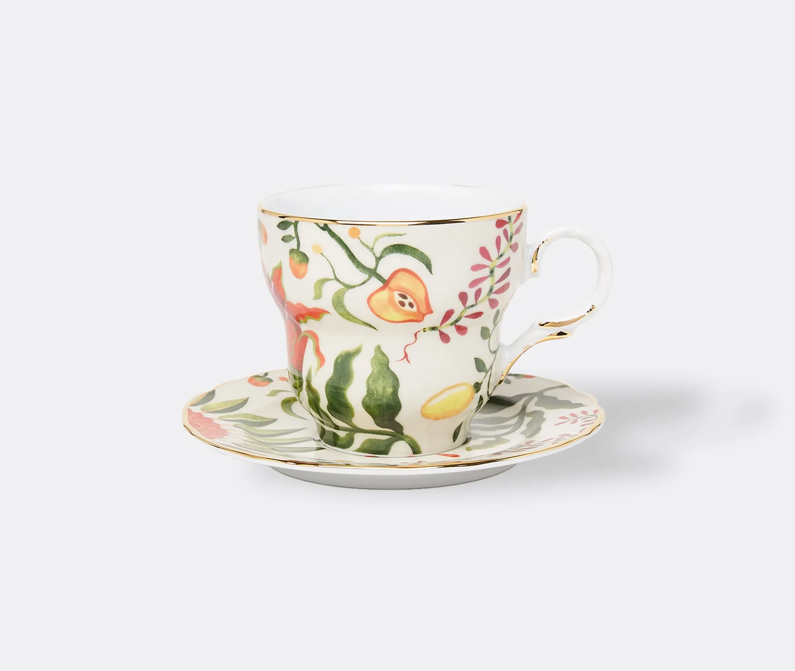 Big Mama Cup and Saucer Set - Multicolor, Porcelain