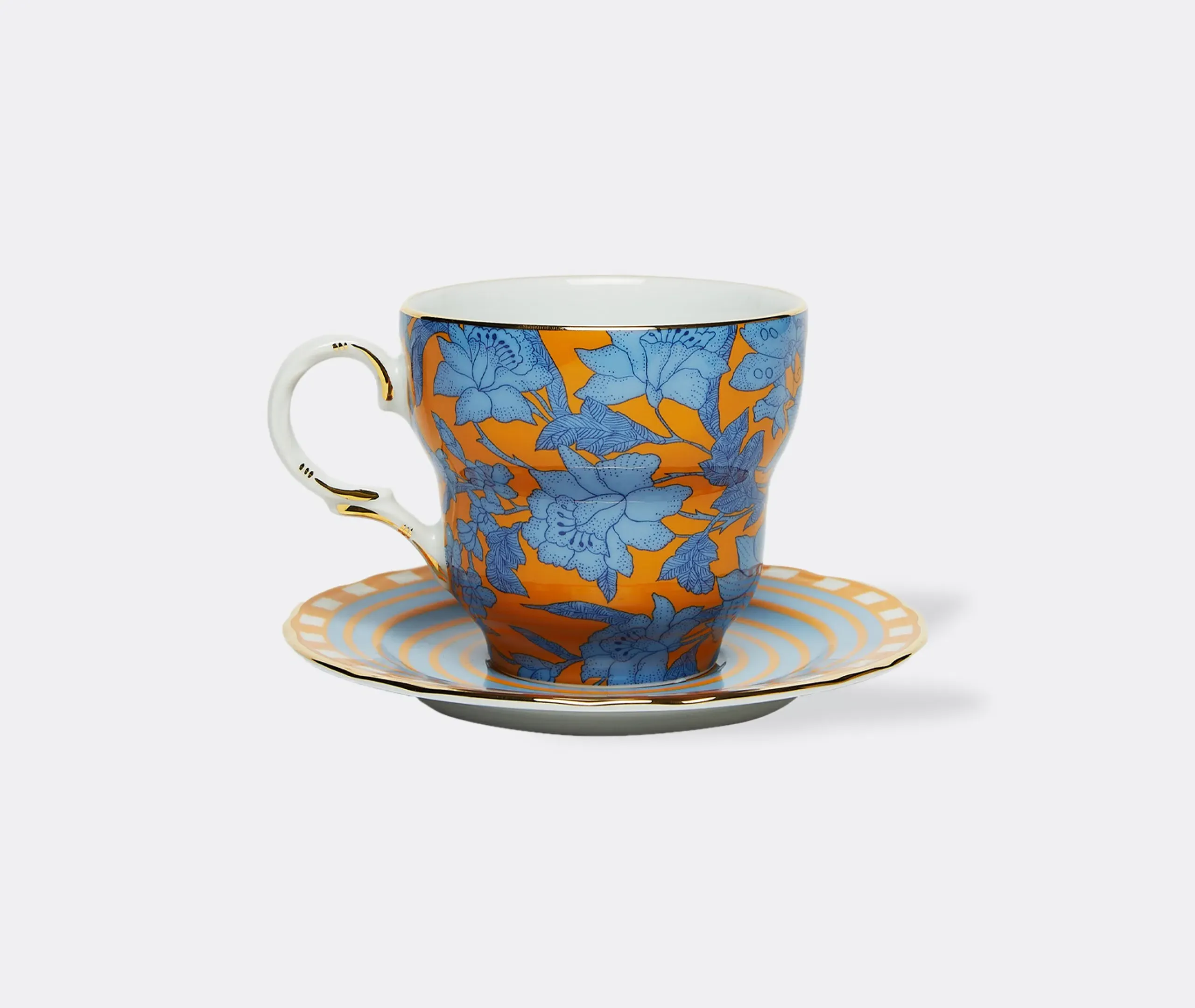 Big Mama Cup and Saucer Set - Yellow, Porcelain