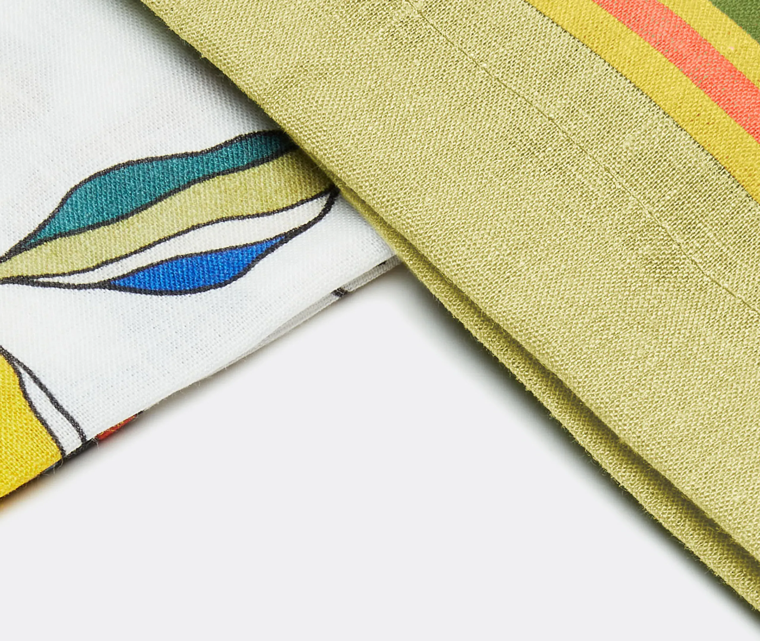 Borboni White Medium Tablecloth - Multicolour, Linen alternate view