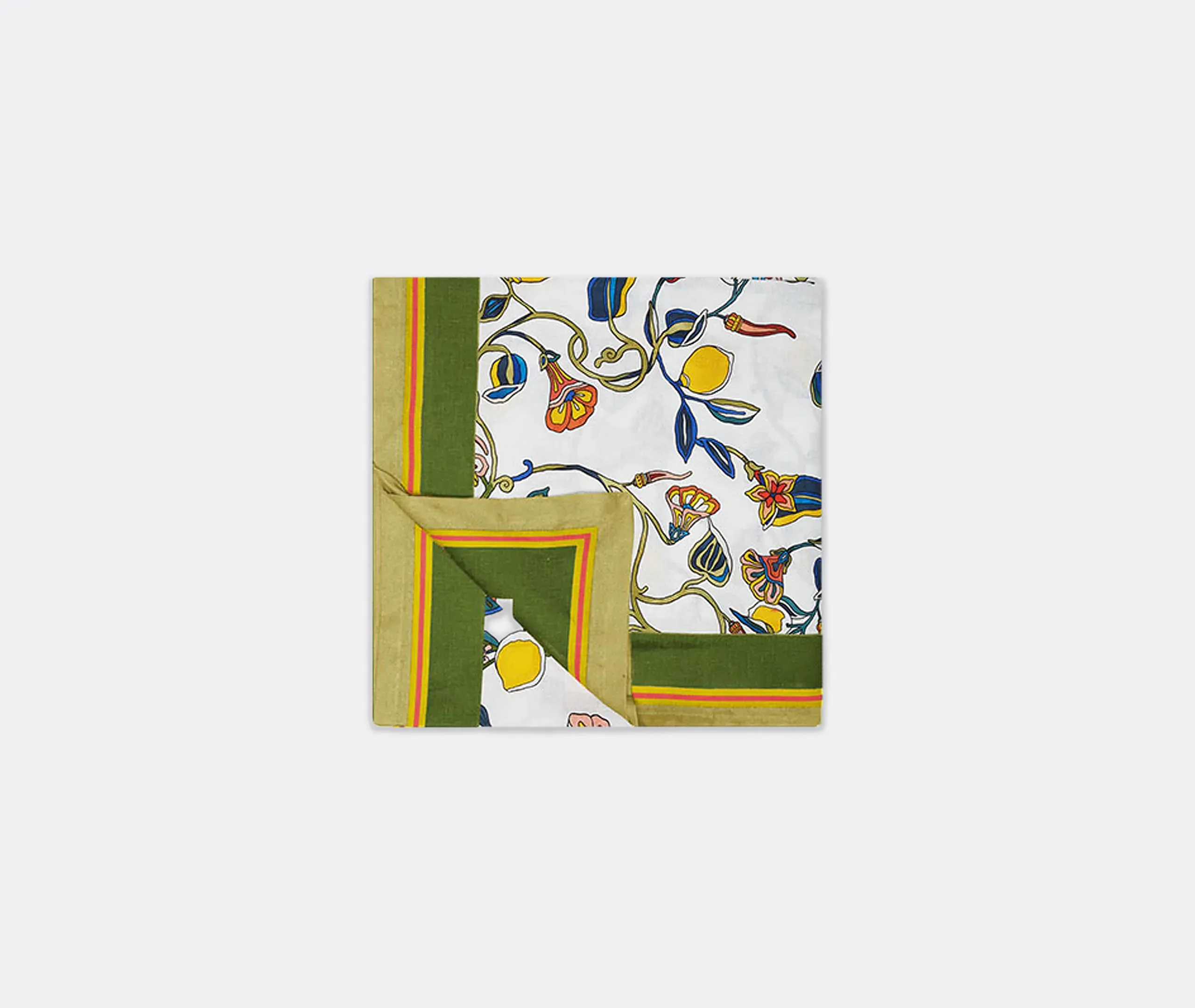 Borboni White Medium Tablecloth - Multicolour, Linen product