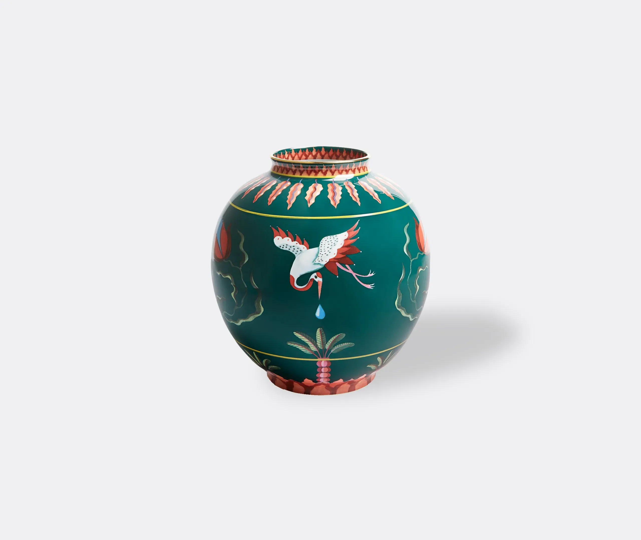 Bubble Vase with Gold Trim - Multicolor, Porcelain