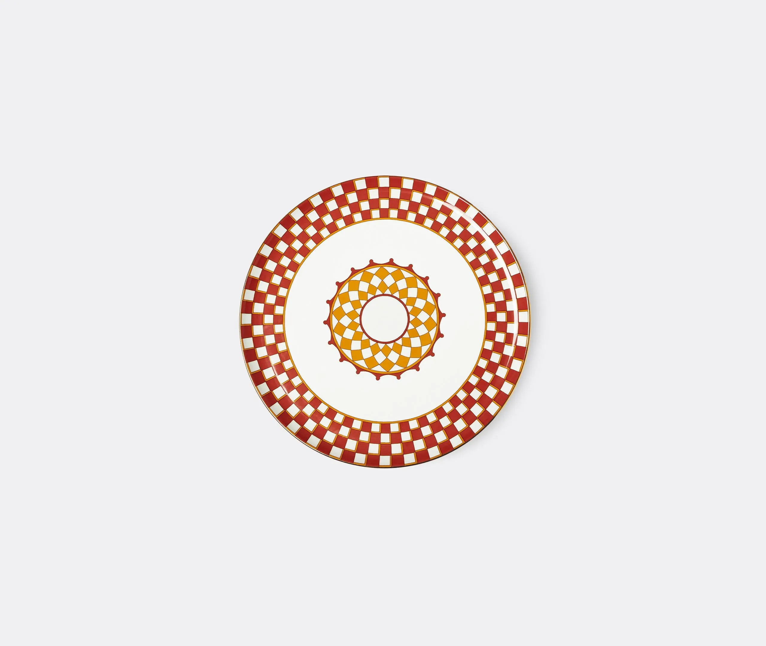 Cake Stand with Gold Trim - Multicolor, Porcelain