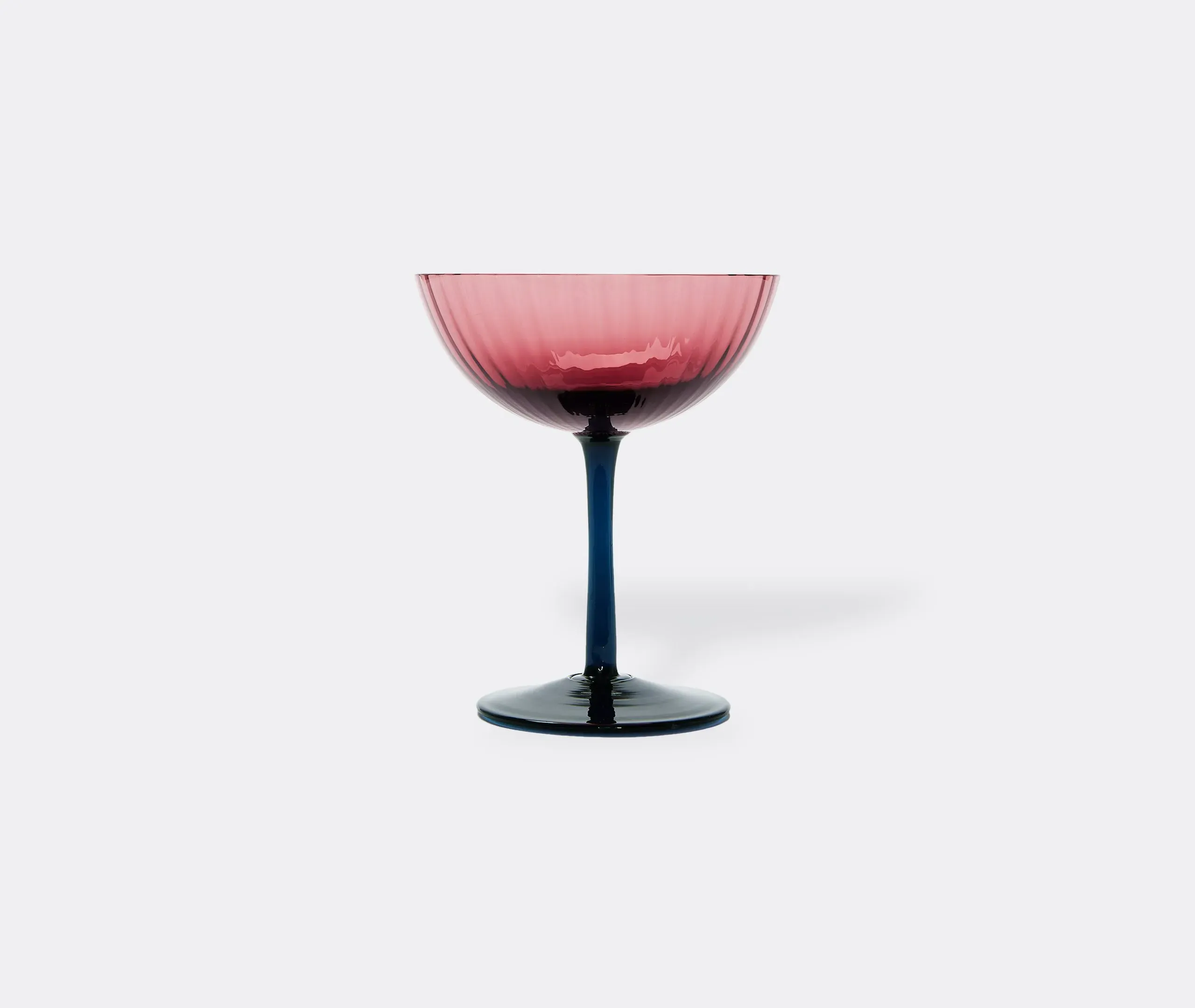 Champagne Coupe Set of 2 - Violet, Murano Glass