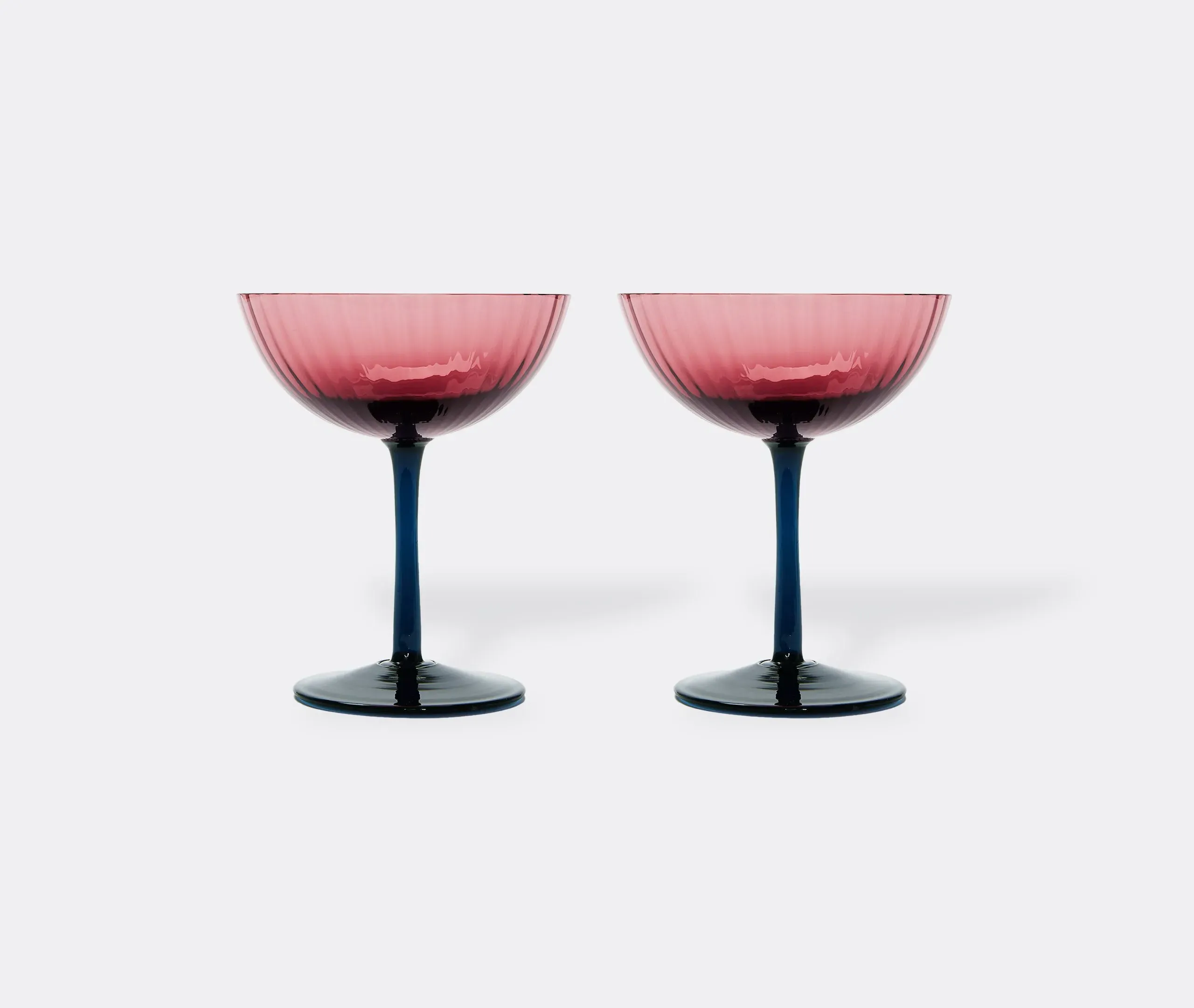 Champagne Coupe Set of Two - Violet, Murano Glass image