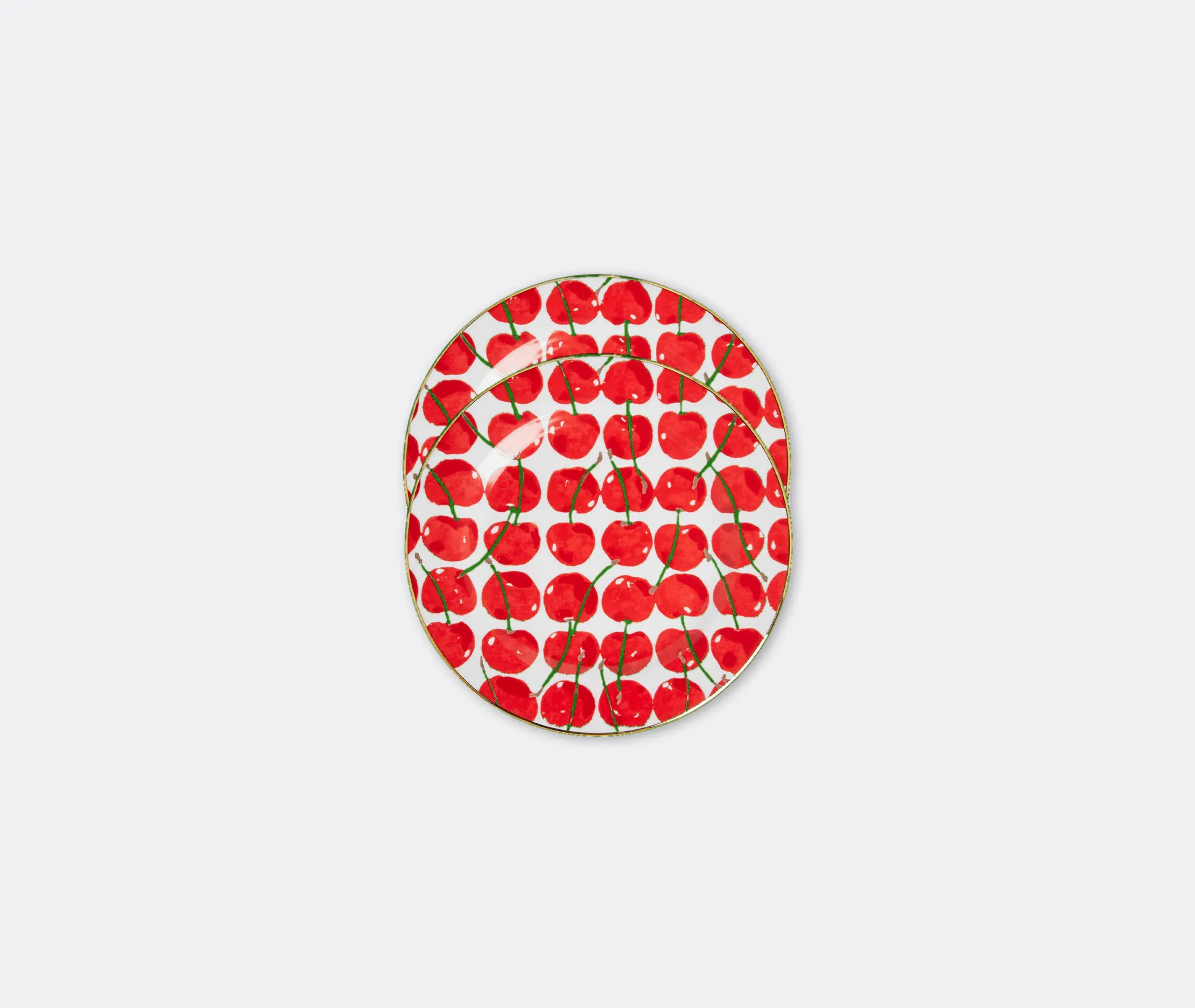 Cherries Avorio Dessert Plate Set of Two - Ivory, Porcelain product