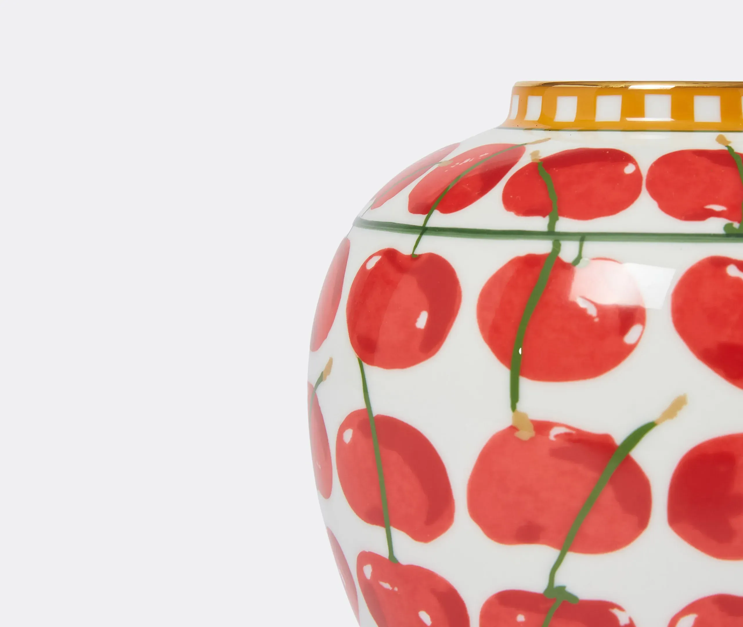 Cherries Bubble Vase Small - Ivory, Porcelain