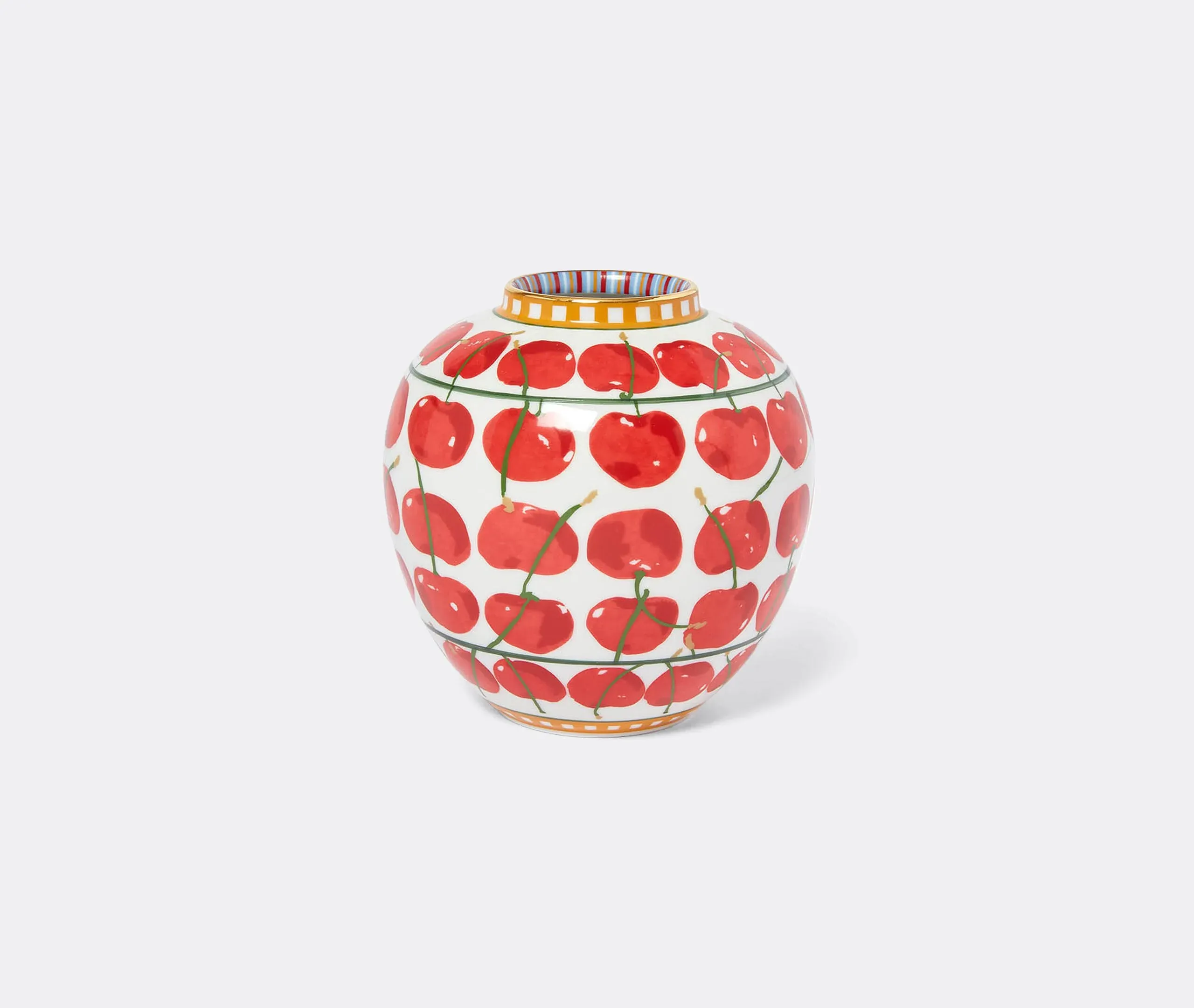 Cherries Bubble Vase Small - Ivory, Porcelain image