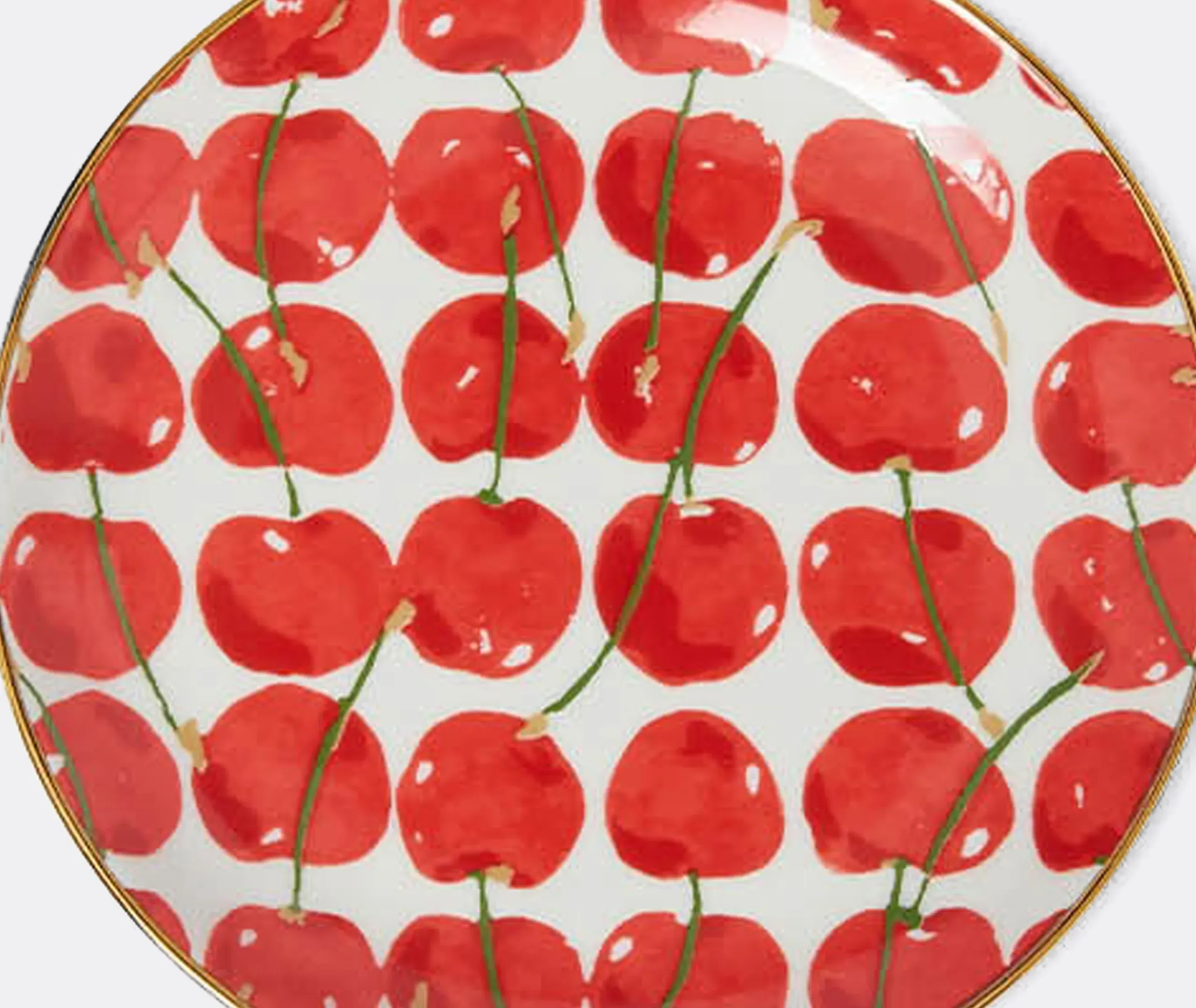 Cherries Mini Plate - Ivory, Porcelain