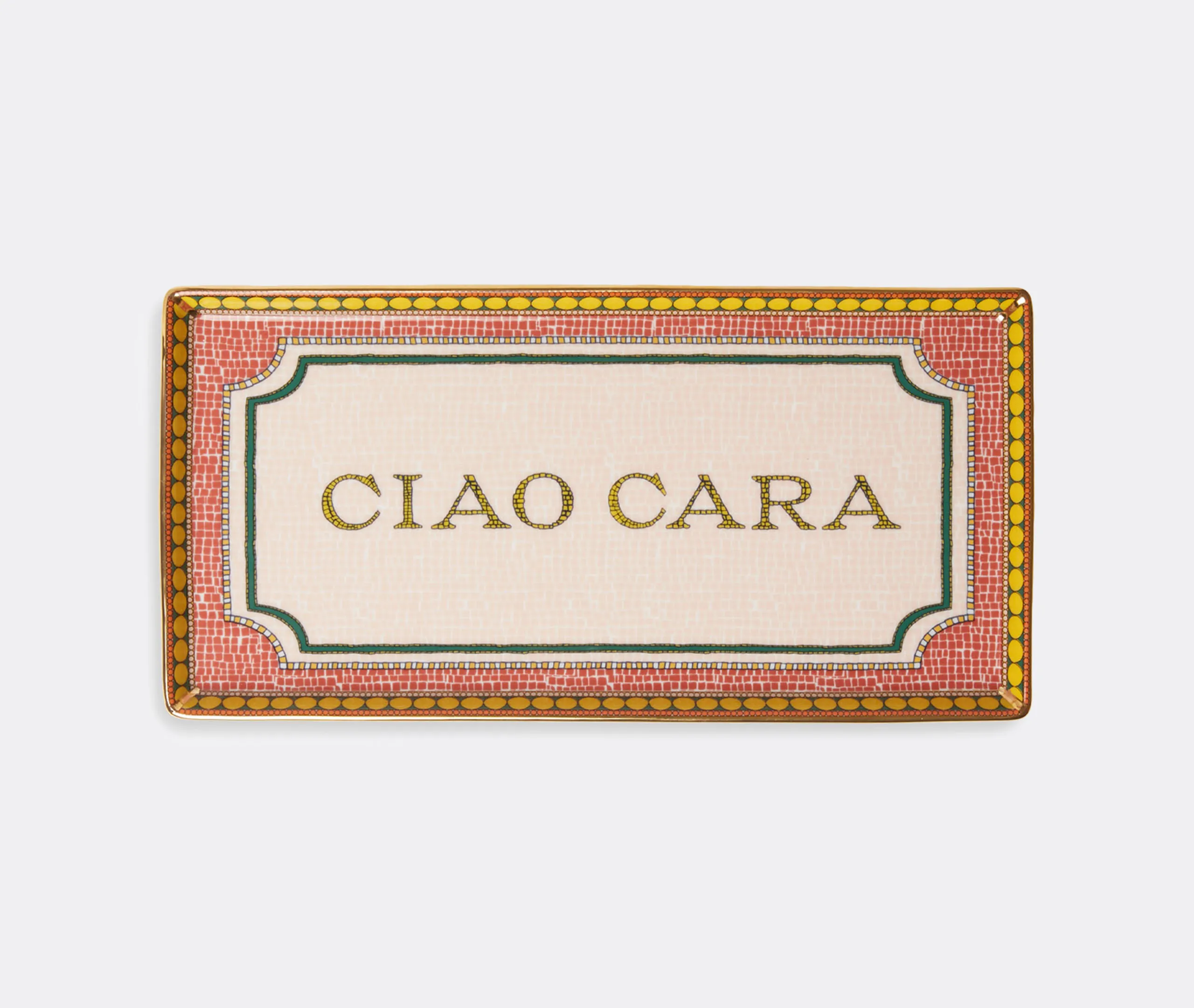 Ciao Cara Rectangular Serving Tray - Multicolour, Porcelain product