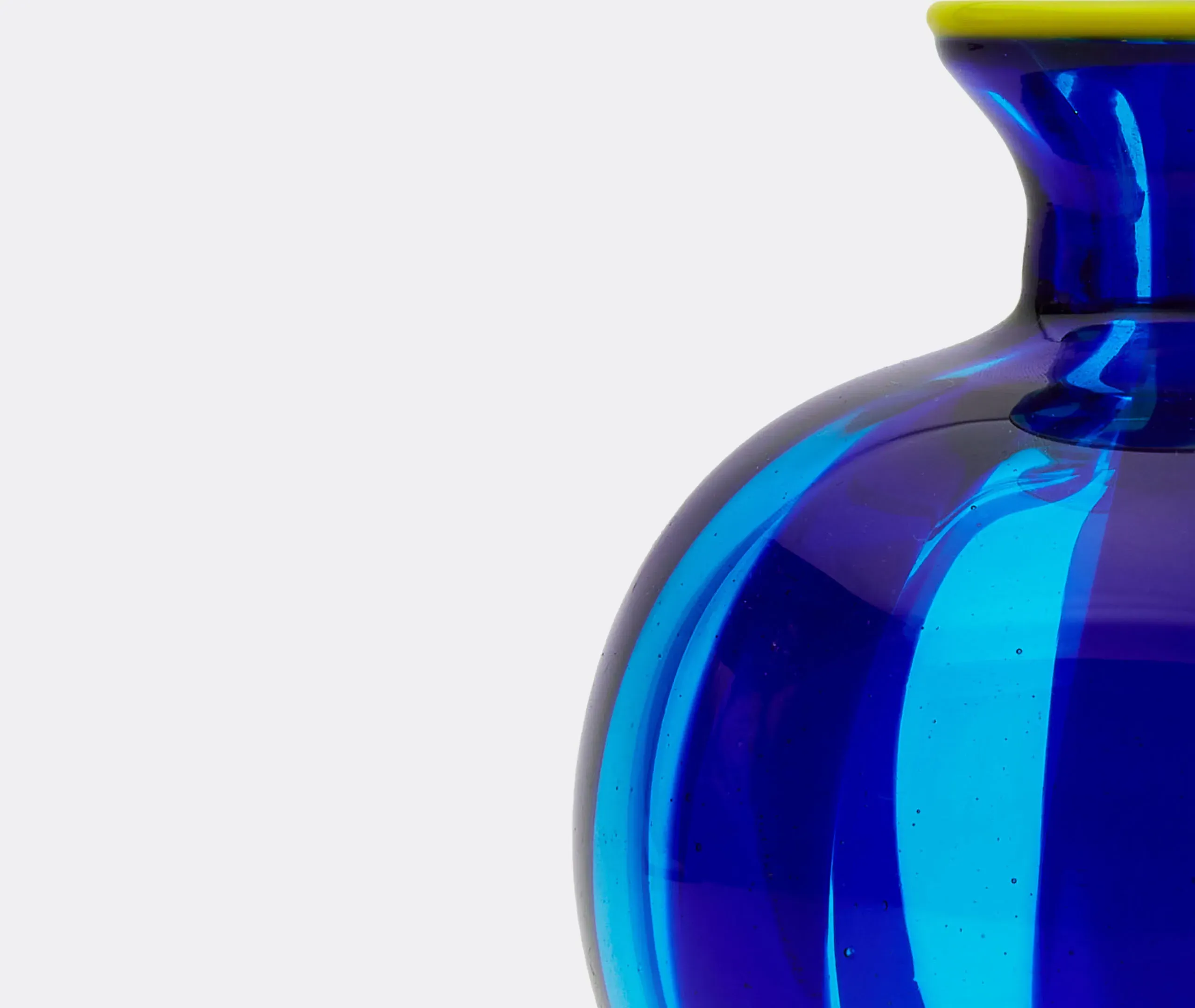 Ciccio Spherical Vase - Blue, Murano Glass alternate view