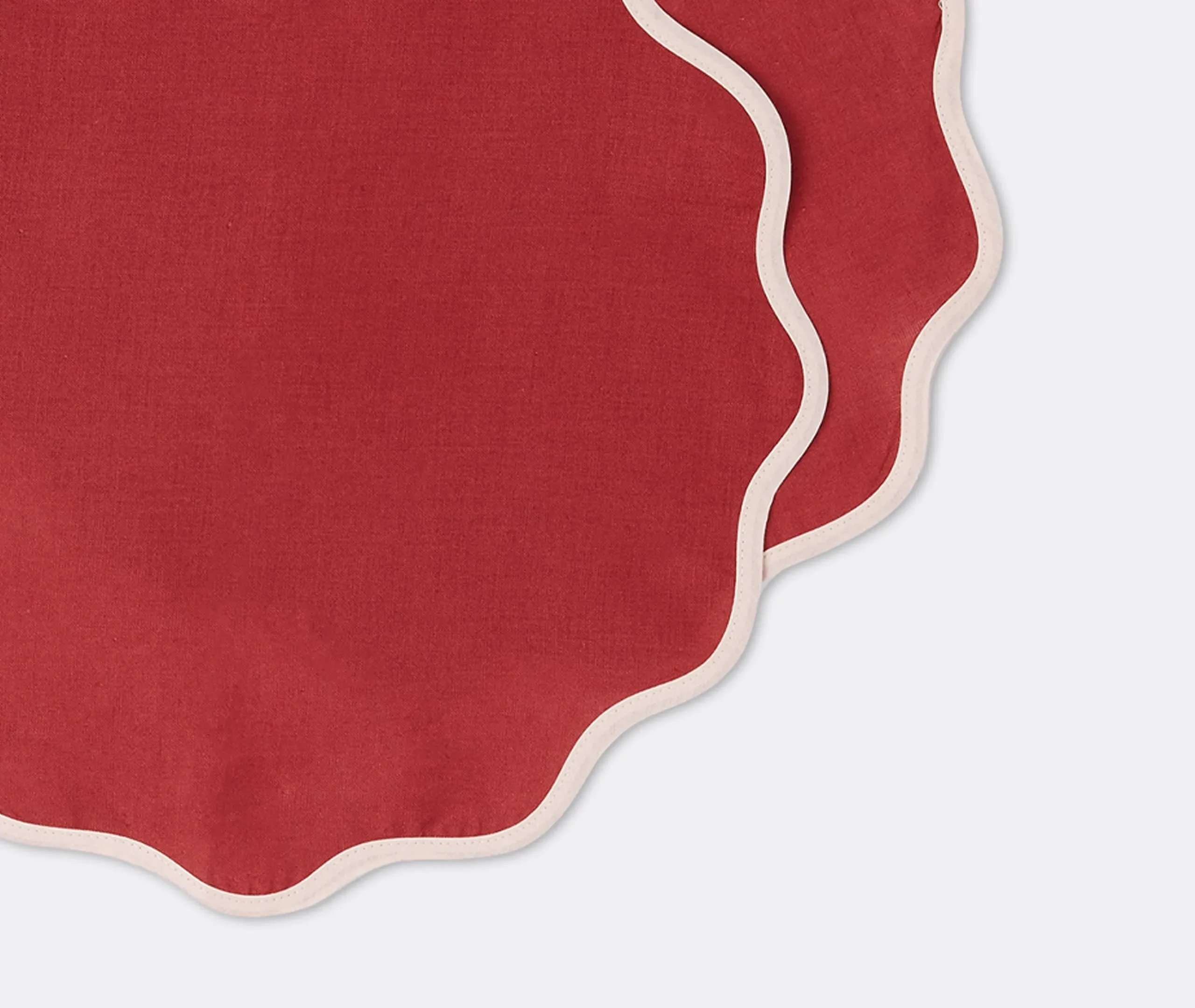 Cloud Tablemat Set of 2 - Red, Linen