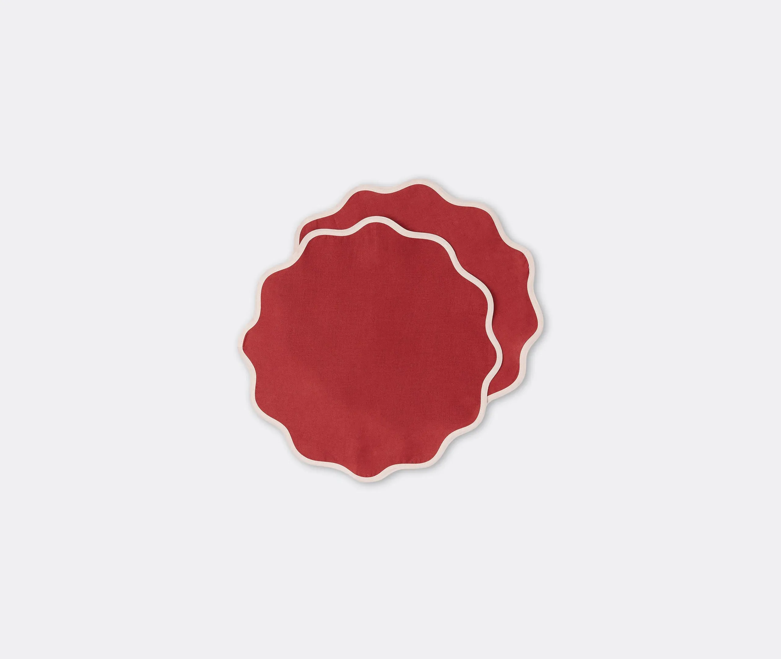 Cloud Tablemat Set of 2 - Red, Linen image