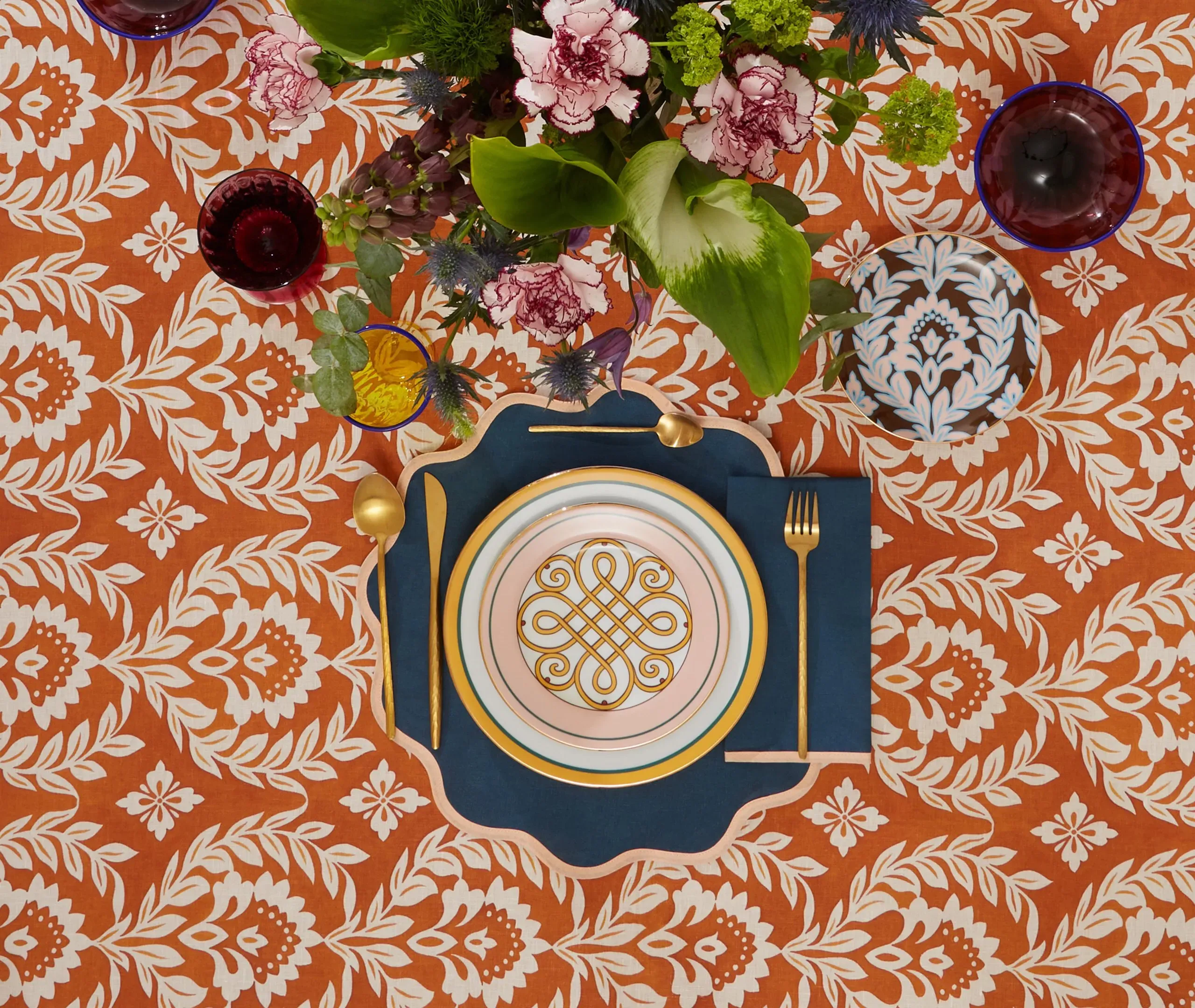 Cloud Tablemat Set of Two - Blue, Linen