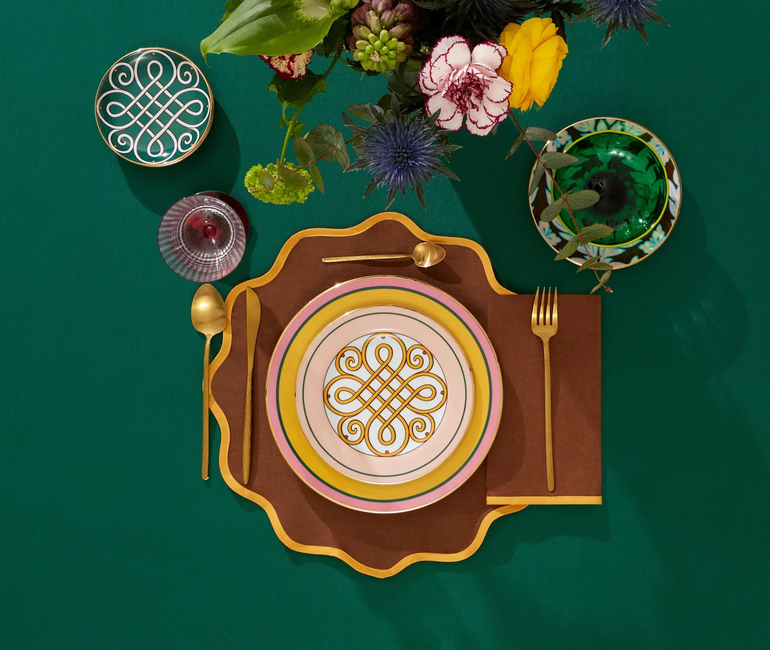 Cloud Tablemat Set of Two - Brown, Linen