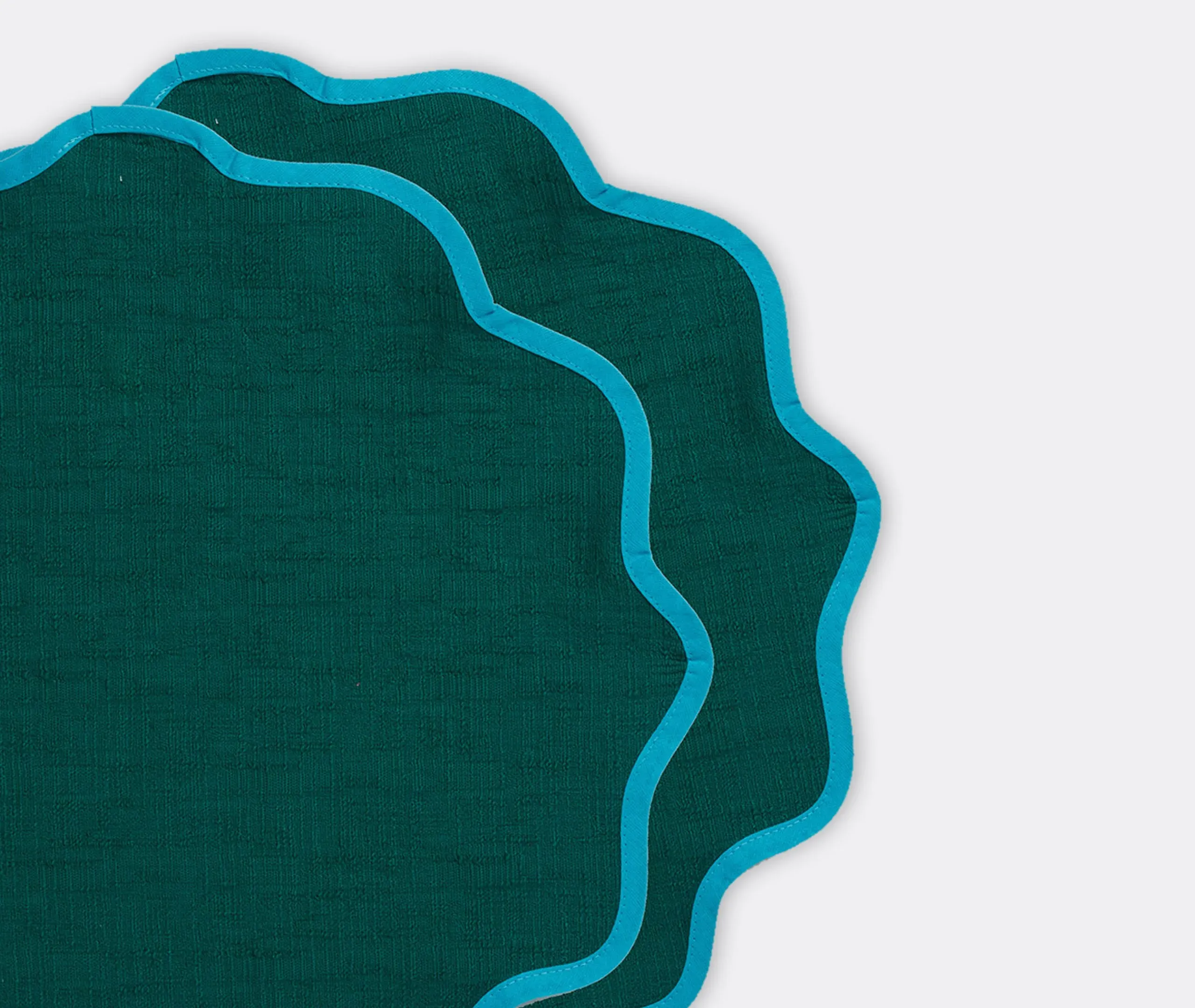 Cloud Tablemat Set of Two - Green, Linen