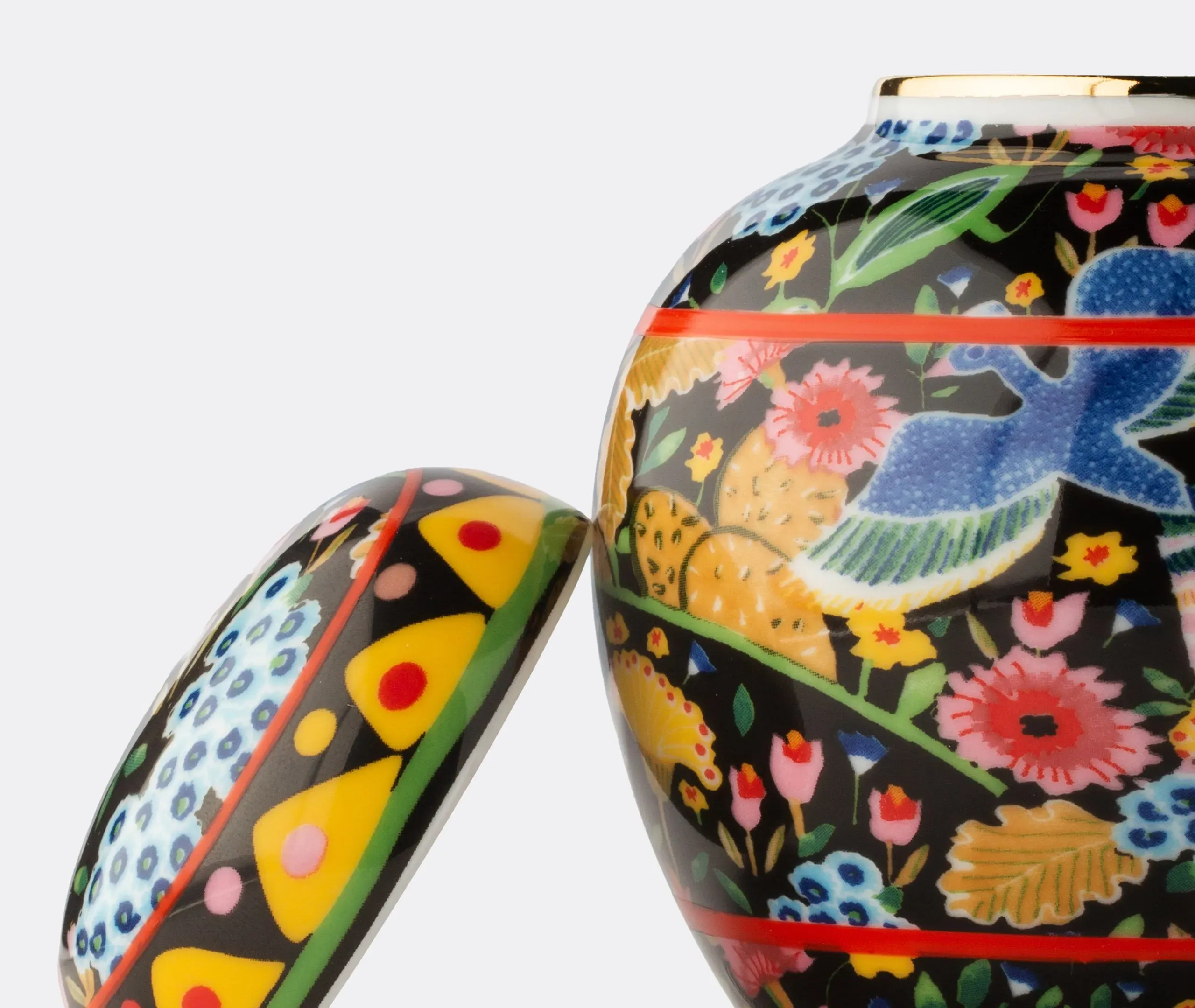 Colombo Medium Tea Jar - Black, Porcelain